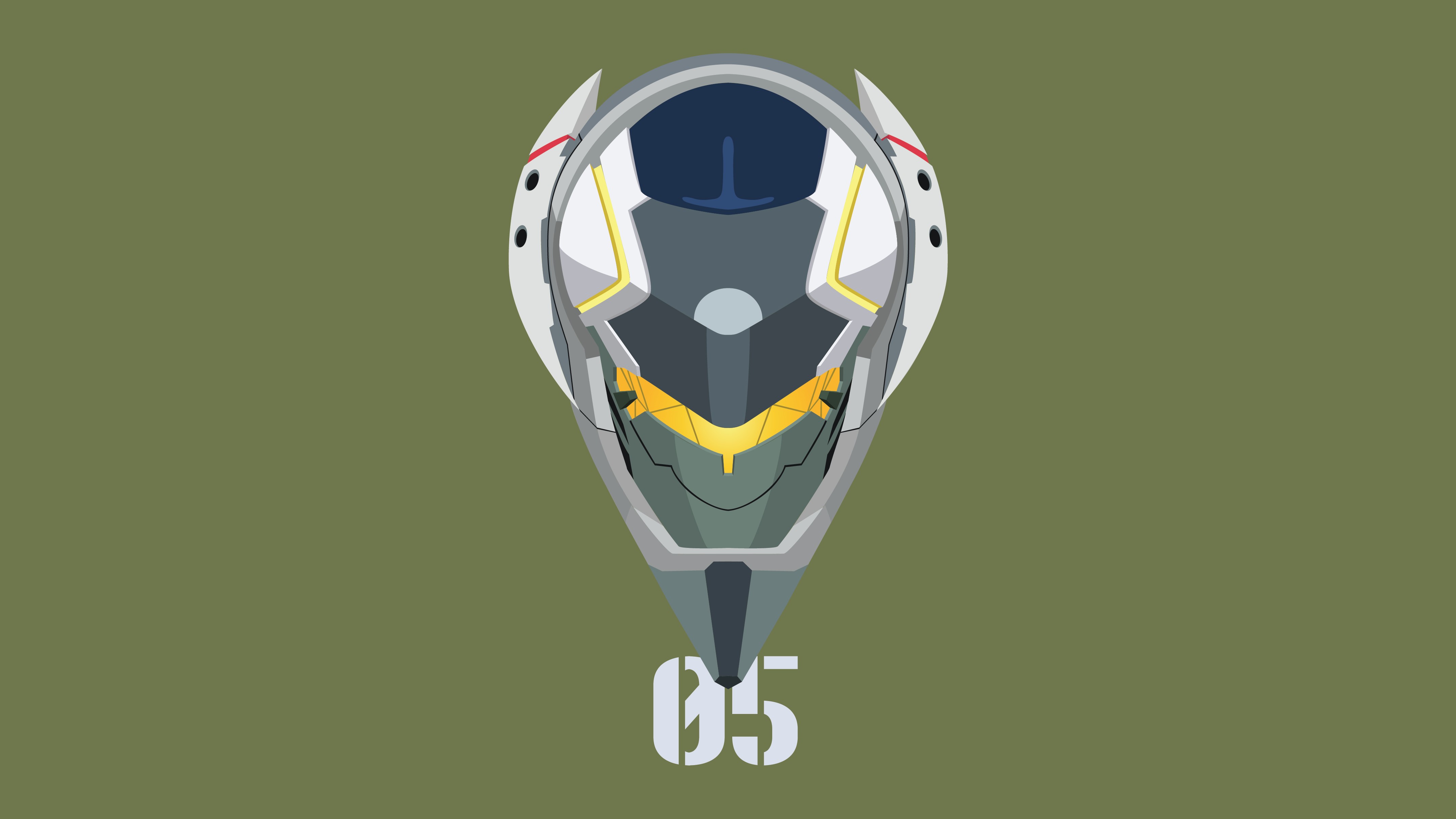 Minimalist EVA Unit 05 from Neon Genesis Evangelion HD Wallpaper