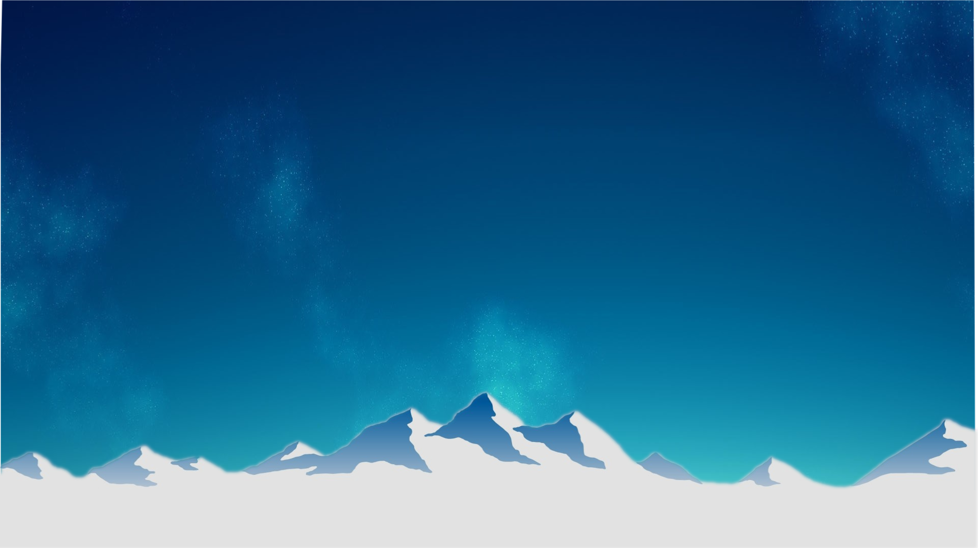 Snowy mountains under a starry blue sky HD Wallpaper