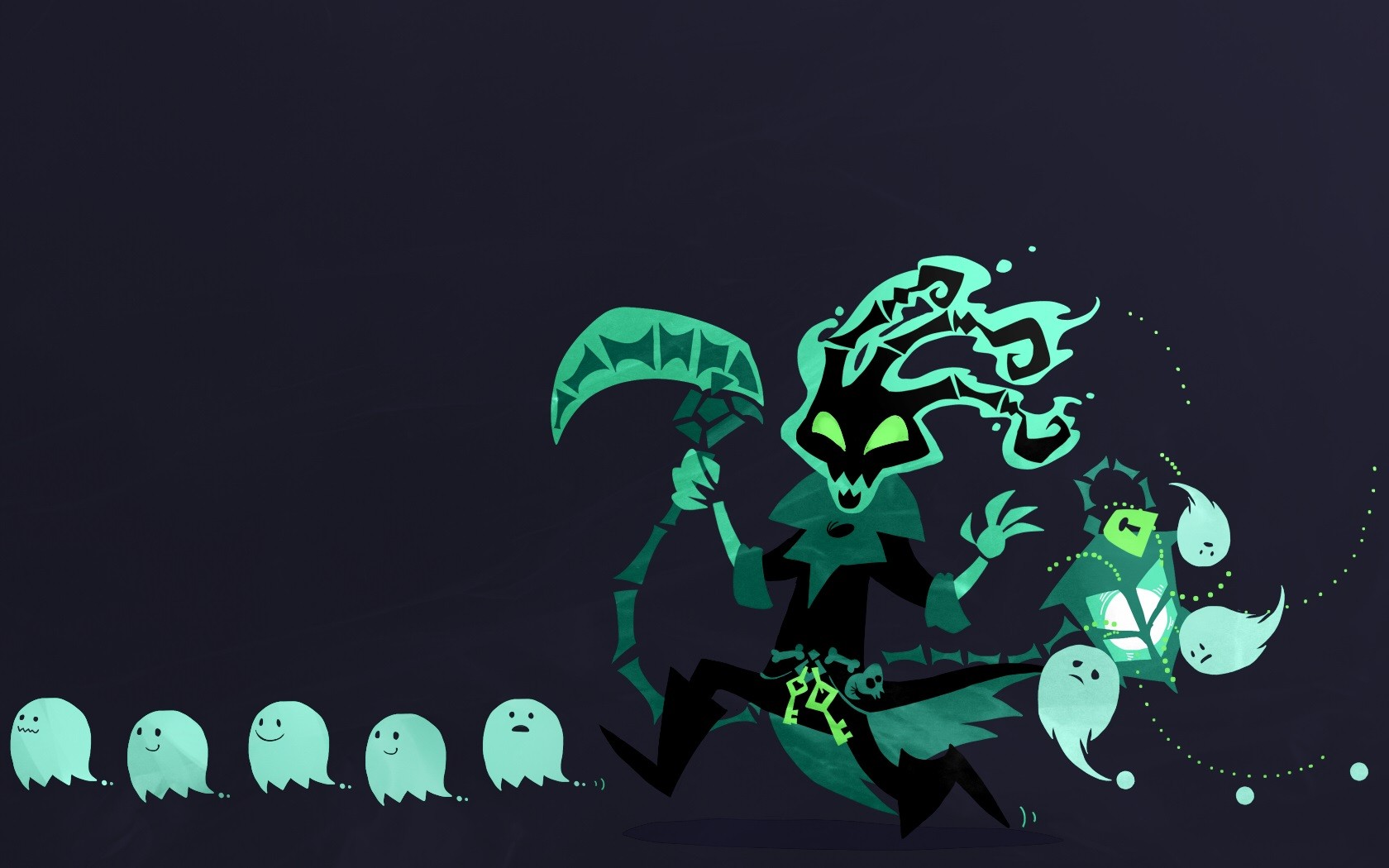 Thresh and ghosts from League of Legends HD Wallpaper