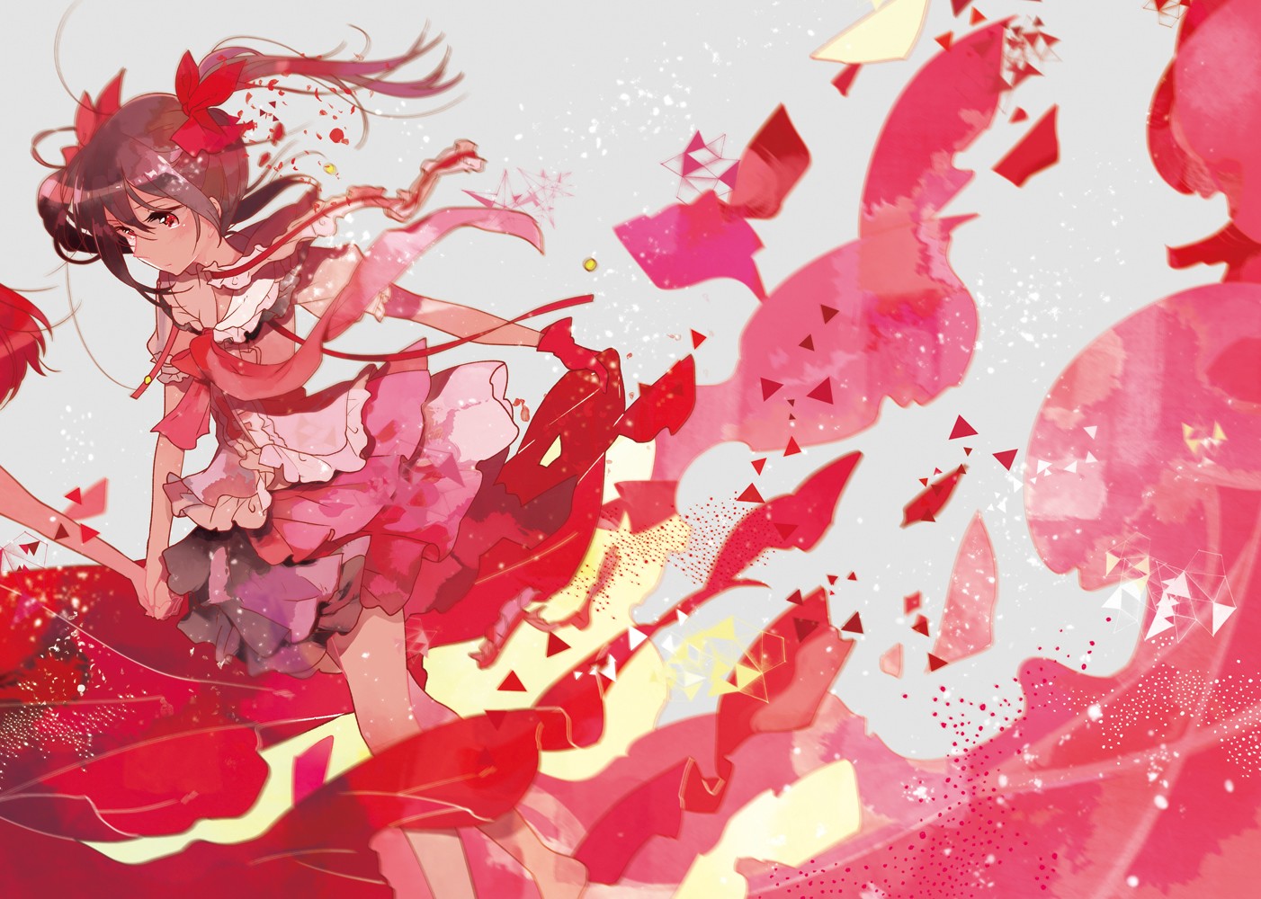 Yazawa Nico from Love Live! in a pink dress HD Wallpaper
