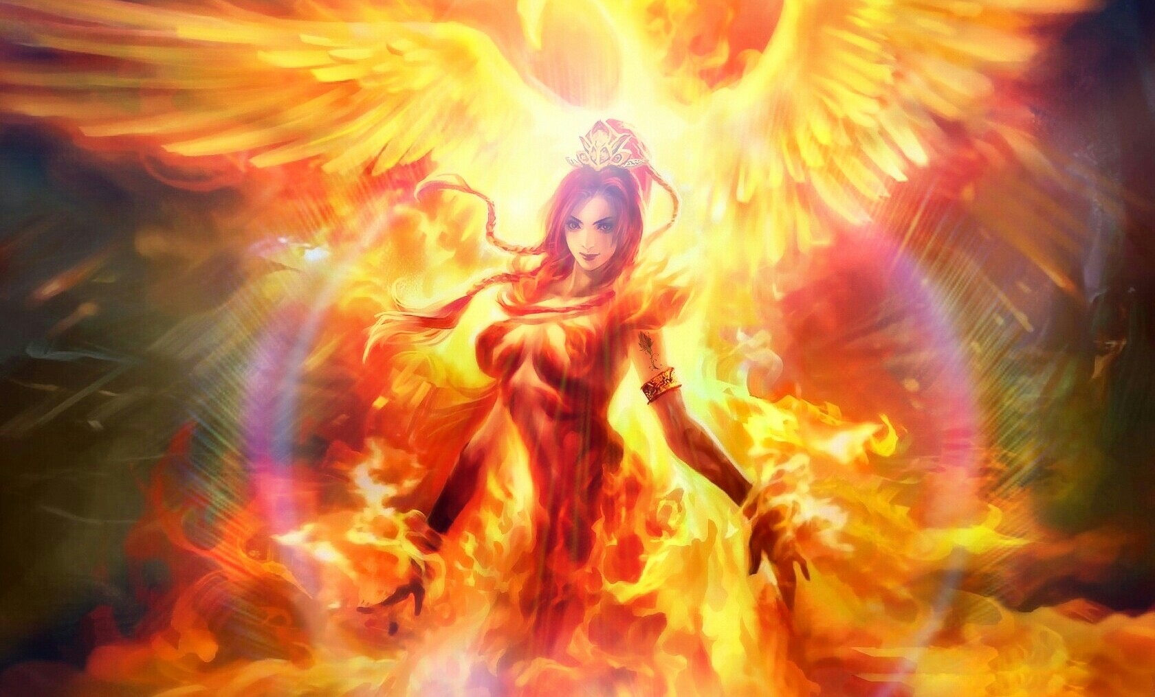 Lina the Dragon Knight from Dota 2 HD Wallpaper