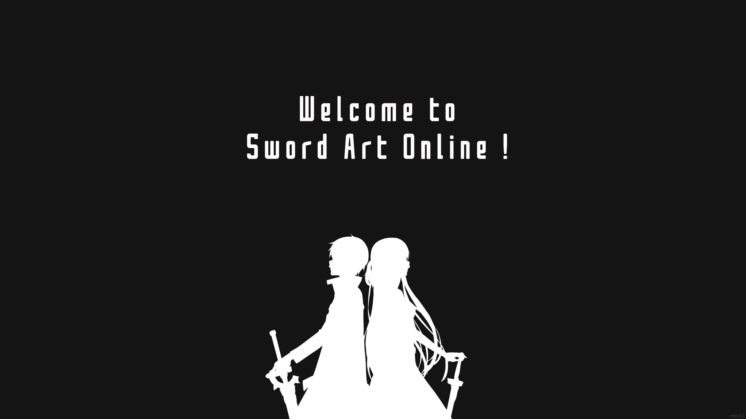Welcome to Sword Art Online with Kirito and Asuna HD Wallpaper