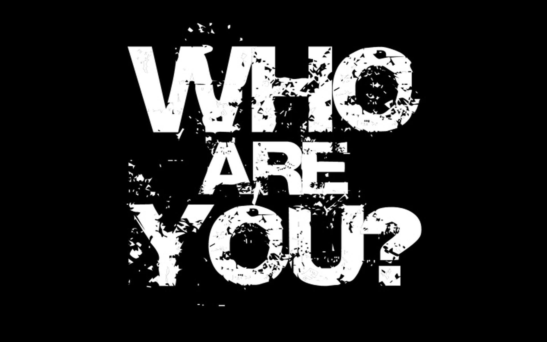 WHO ARE YOU? typography artwork HD Wallpaper