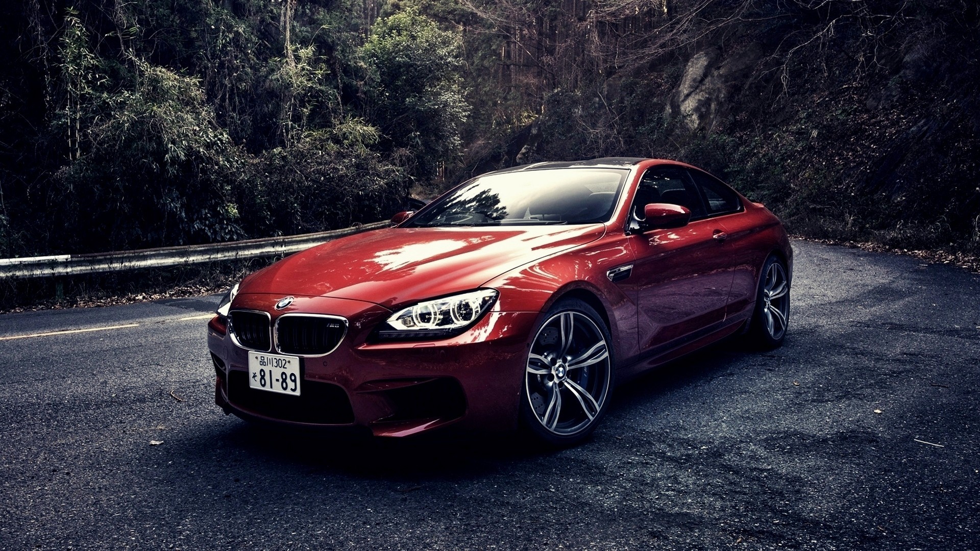 Red BMW M6 Coupe on a Winding Road HD Wallpaper