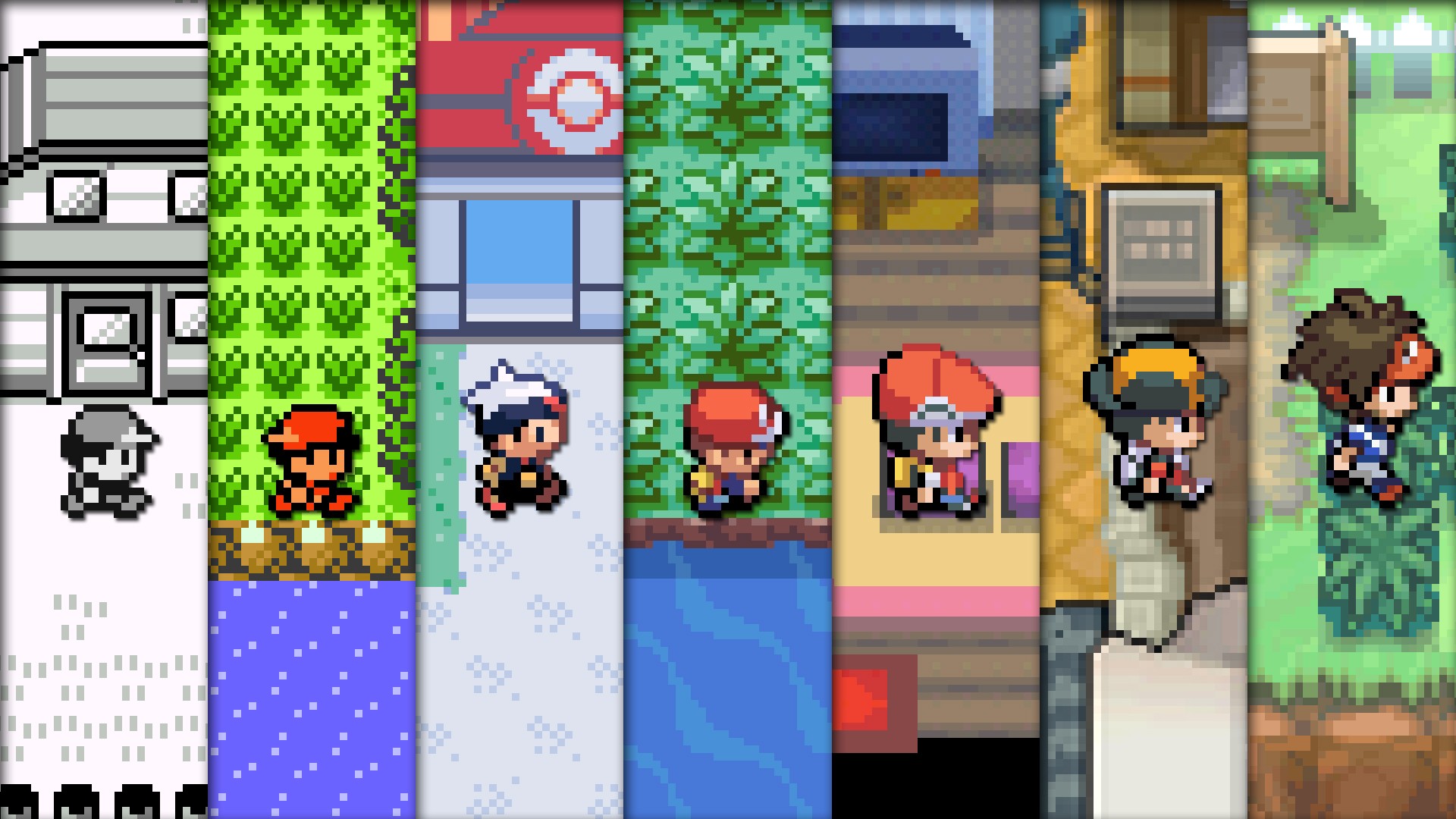Pokémon characters from different game generations HD Wallpaper