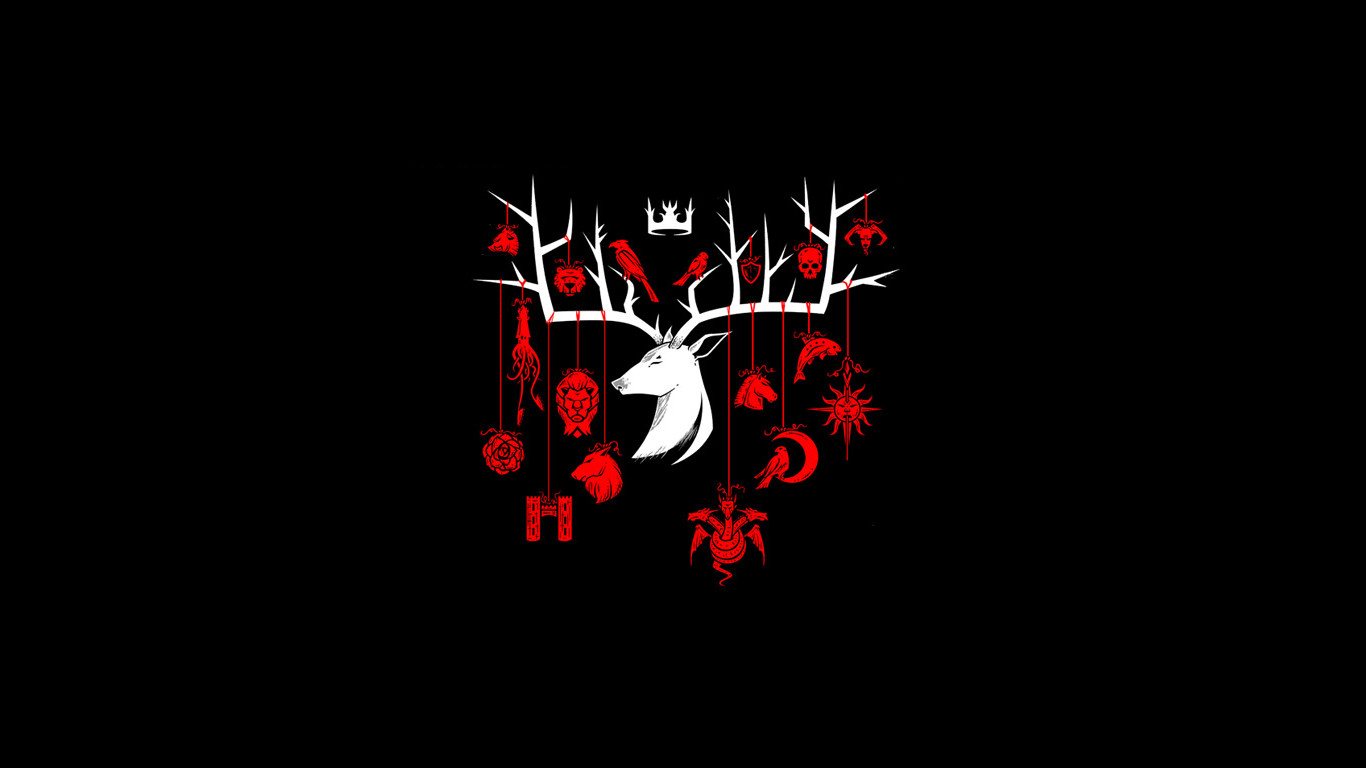 Game of Thrones Stag with House Symbols HD Wallpaper