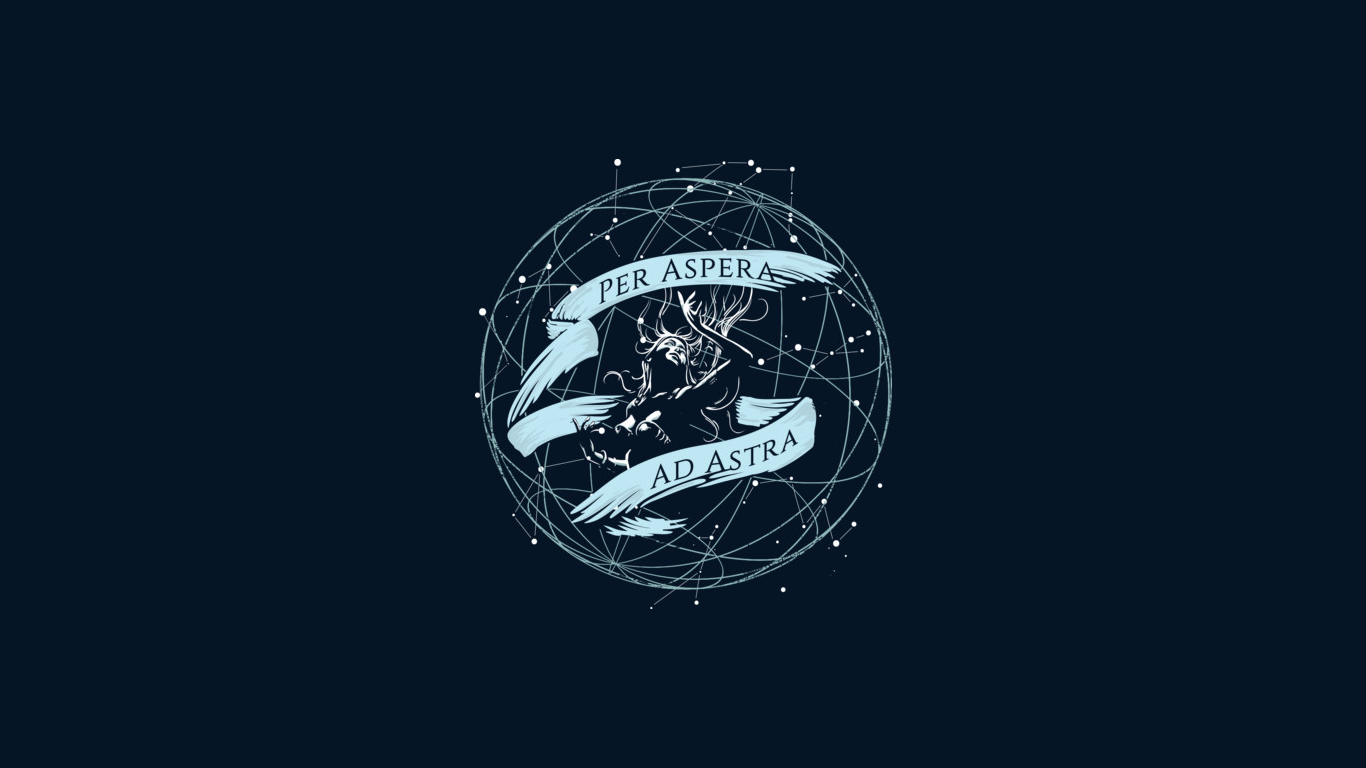 Per Aspera Ad Astra woman in celestial sphere HD Wallpaper