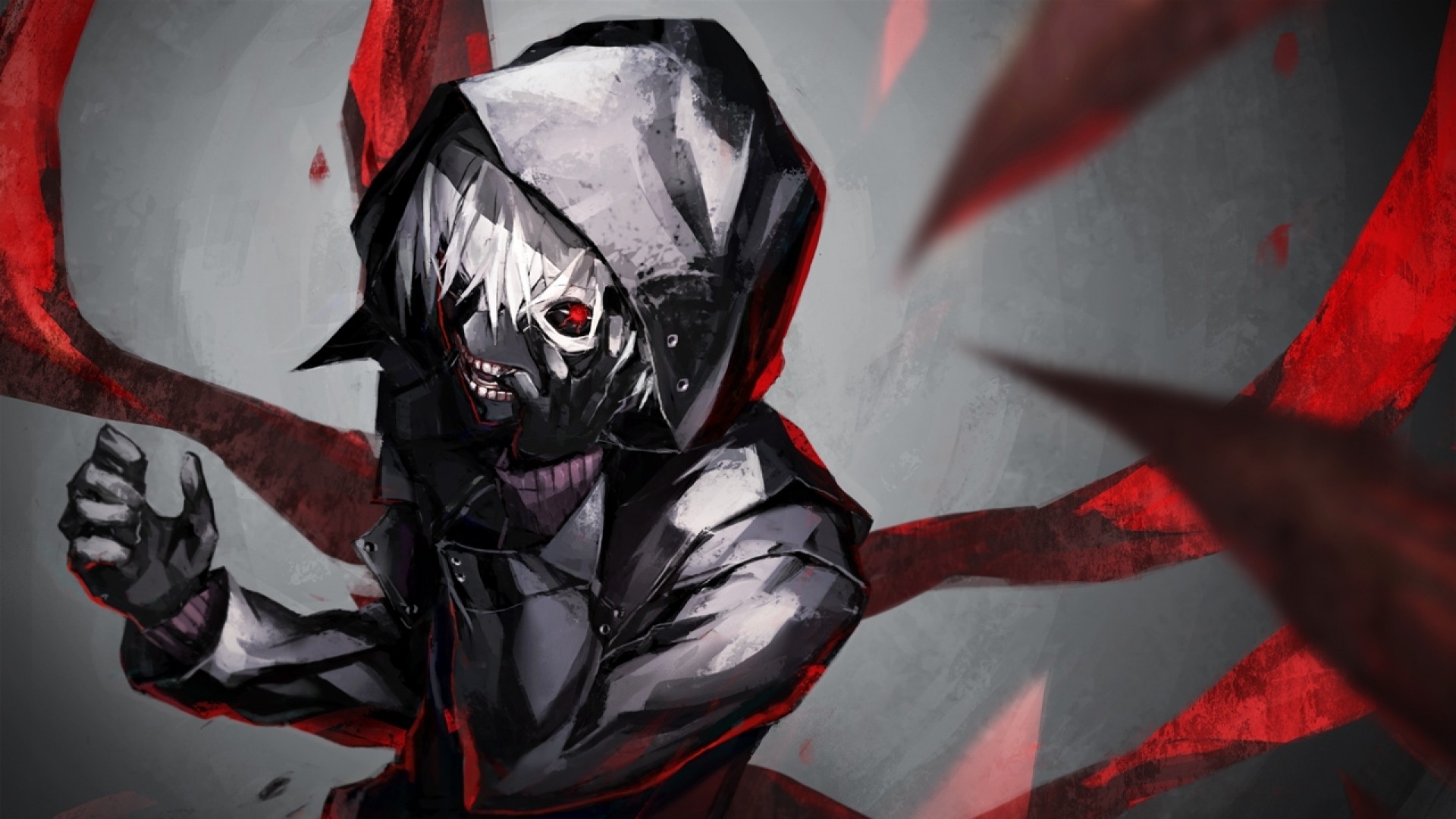 Ken Kaneki from Tokyo Ghoul with Kagune HD Wallpaper
