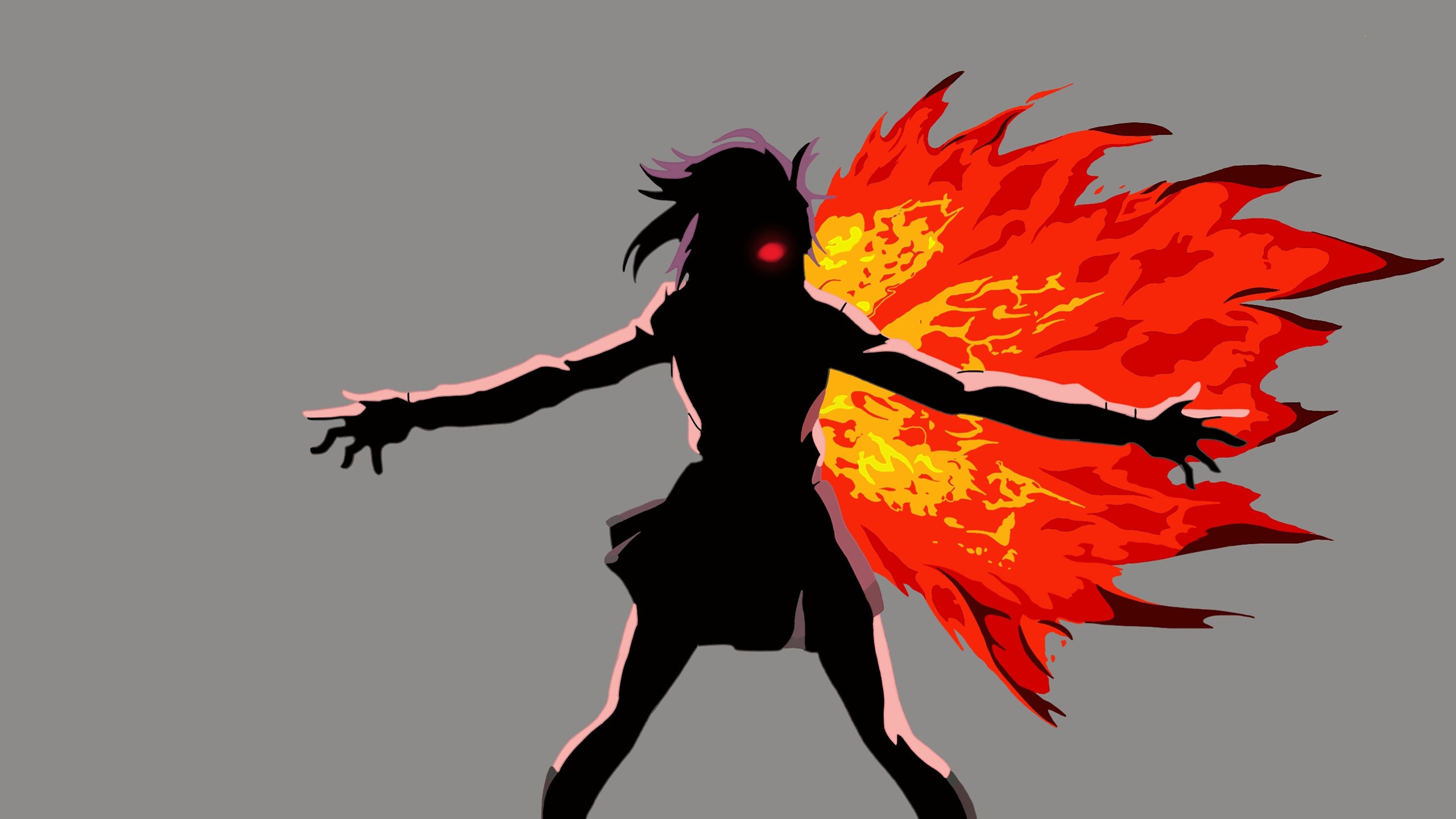 Kirishima Touka from Tokyo Ghoul with fiery wings HD Wallpaper