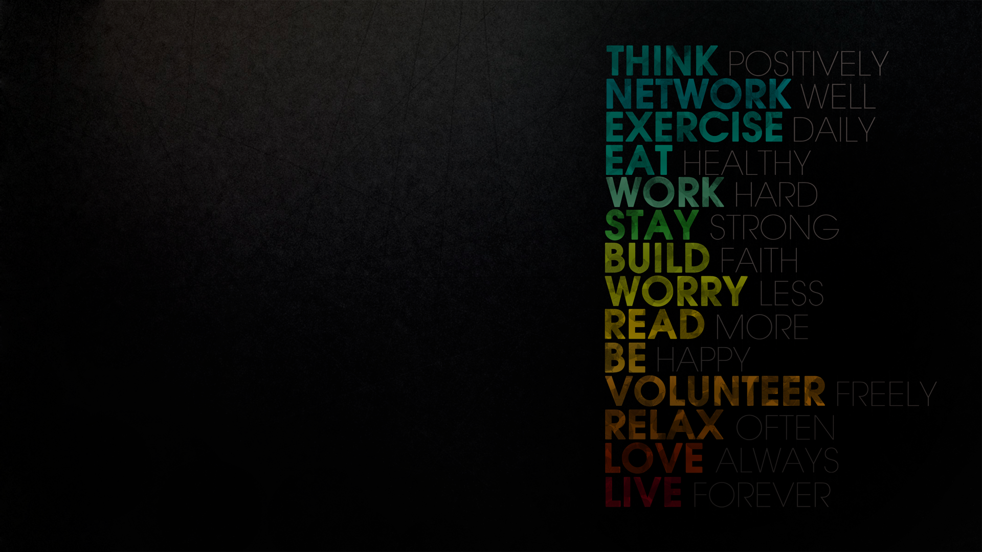 Motivational quotes on a dark textured background HD Wallpaper