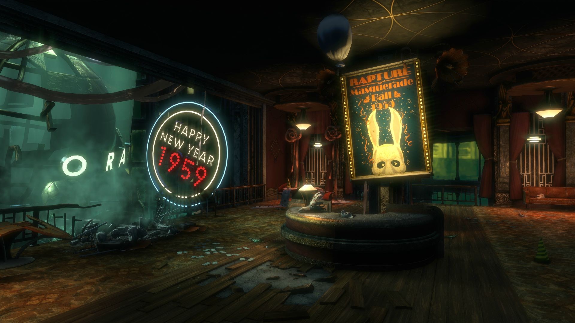 BioShock Rapture Masquerade Fall 1959 HD Wallpaper
