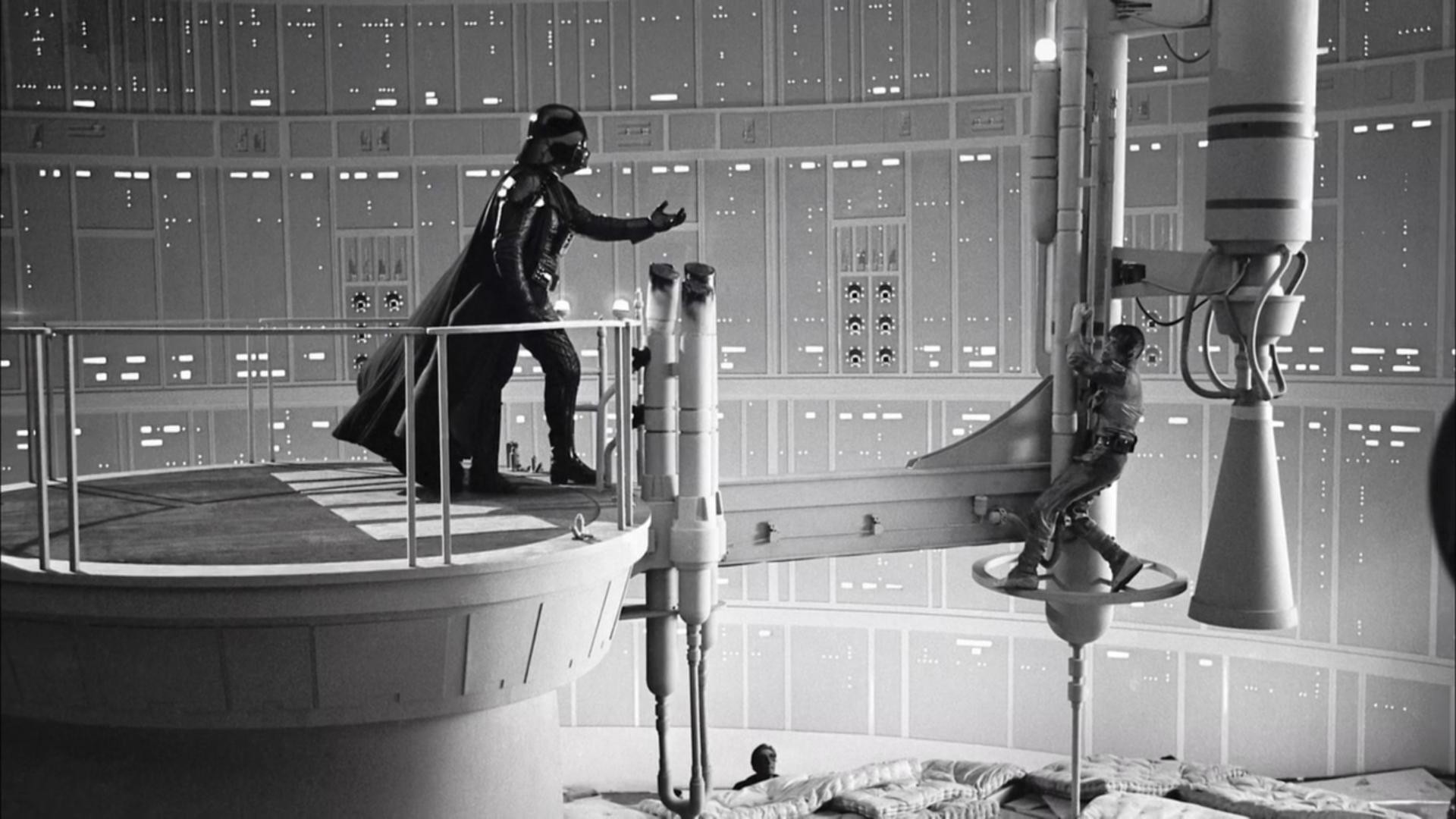 Darth Vader and Luke Skywalker on Death Star II HD Wallpaper