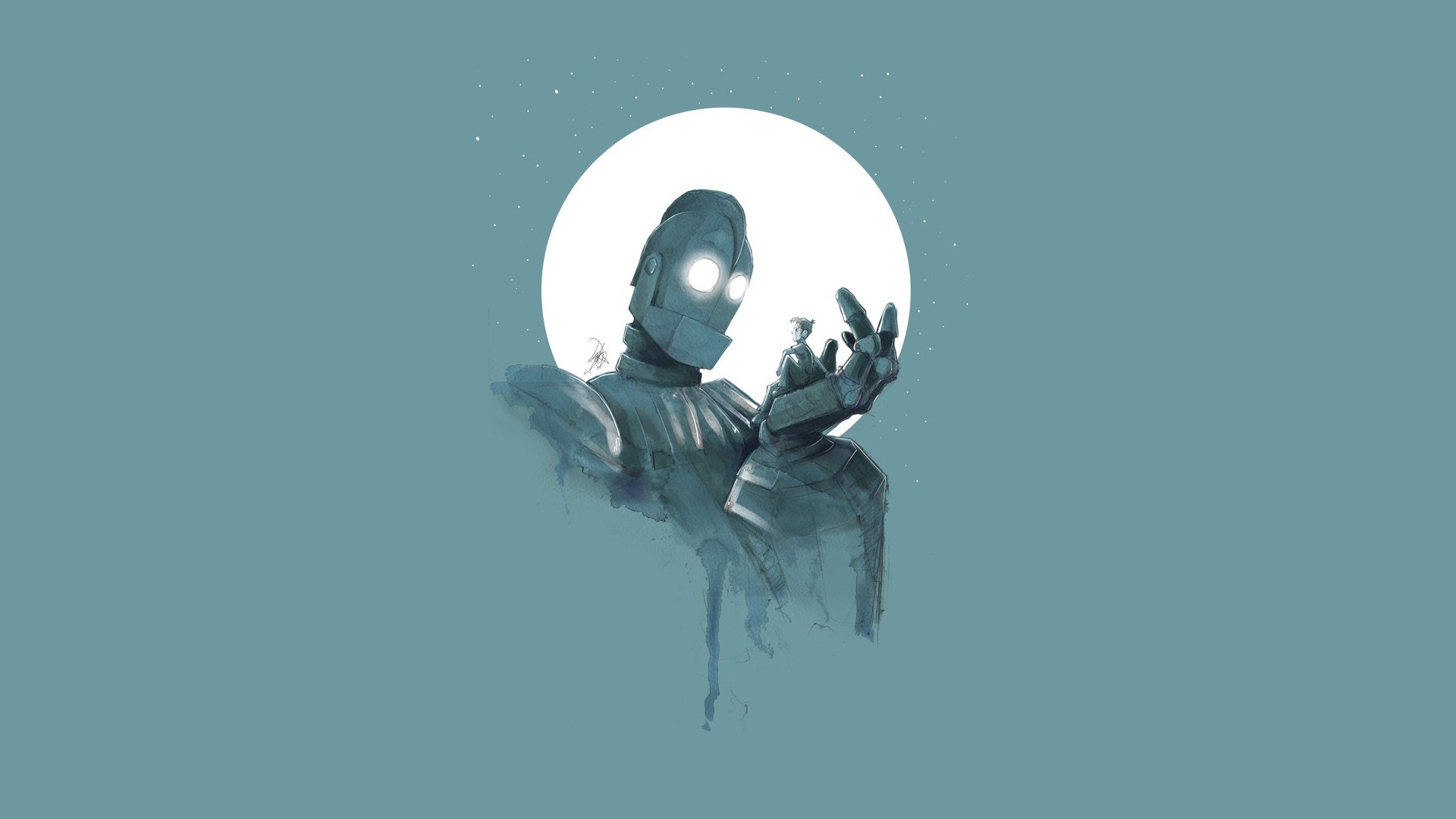 The Iron Giant and Hogarth Hughes HD Wallpaper