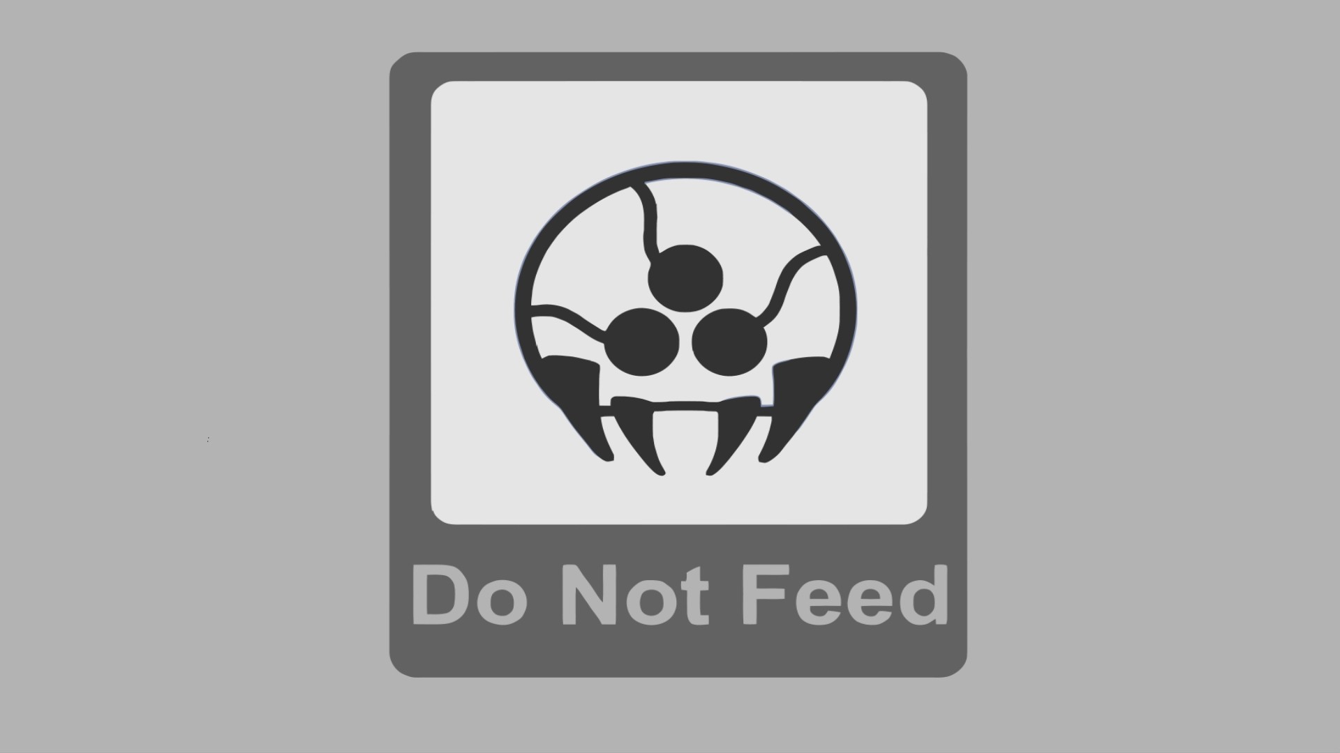Metroid "Do Not Feed" sign HD Wallpaper