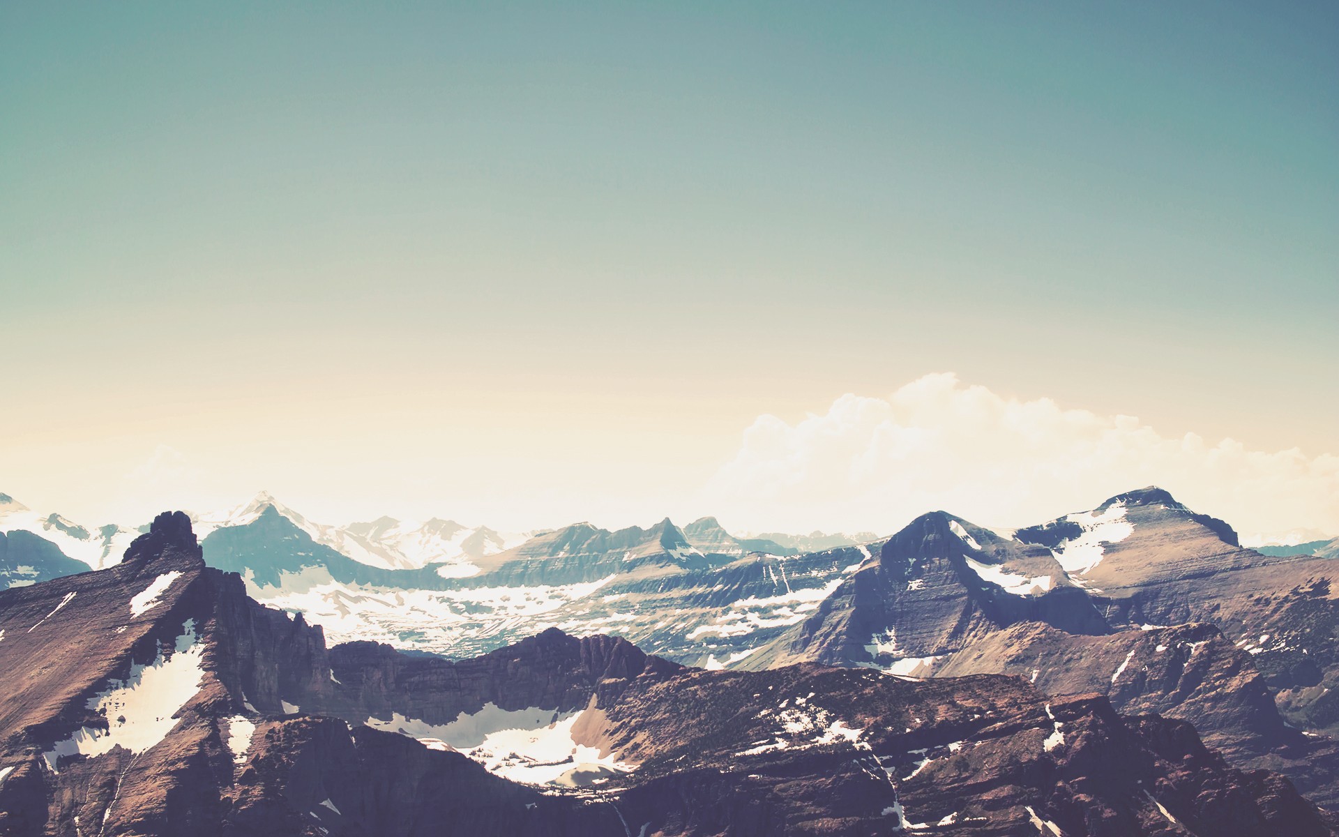 Mountain landscape with snow and clear sky HD Wallpaper