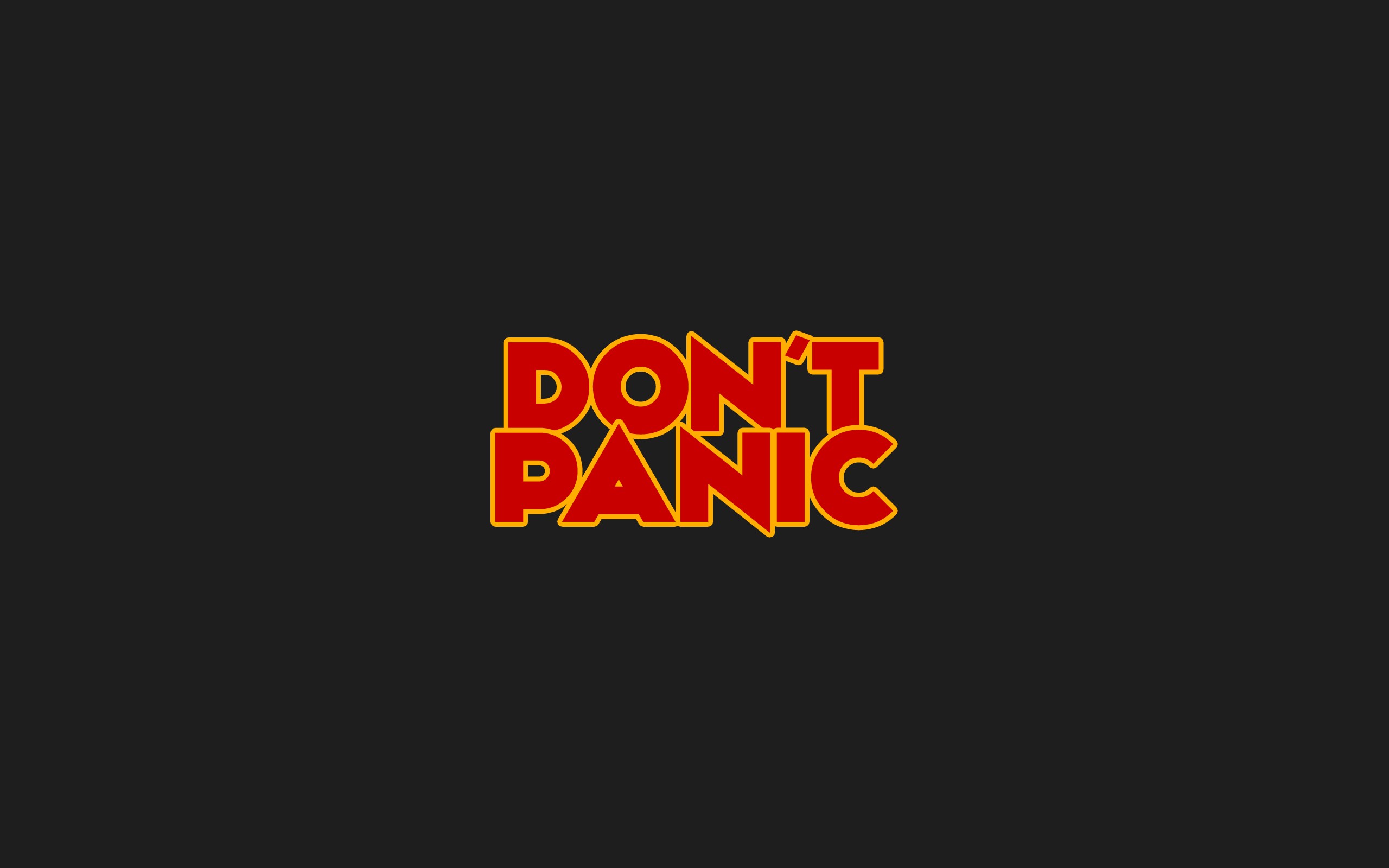 Don't Panic The Hitchhiker's Guide to the Galaxy HD Wallpaper