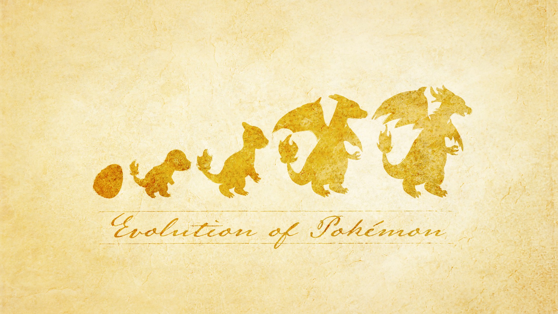Evolution of Pokémon: Charmander, Charmeleon, Charizard HD Wallpaper