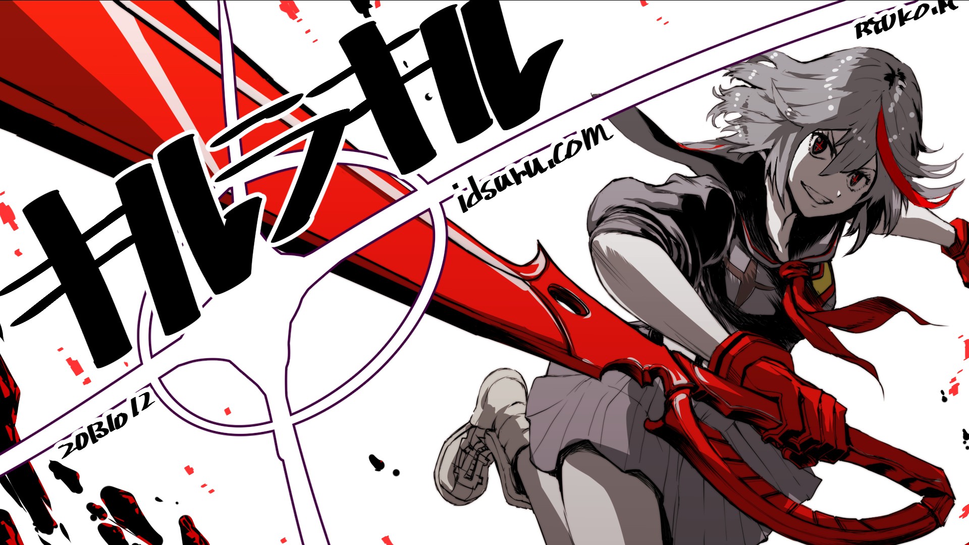Matoi Ryuuko with Scissor Blade from Kill la Kill HD Wallpaper