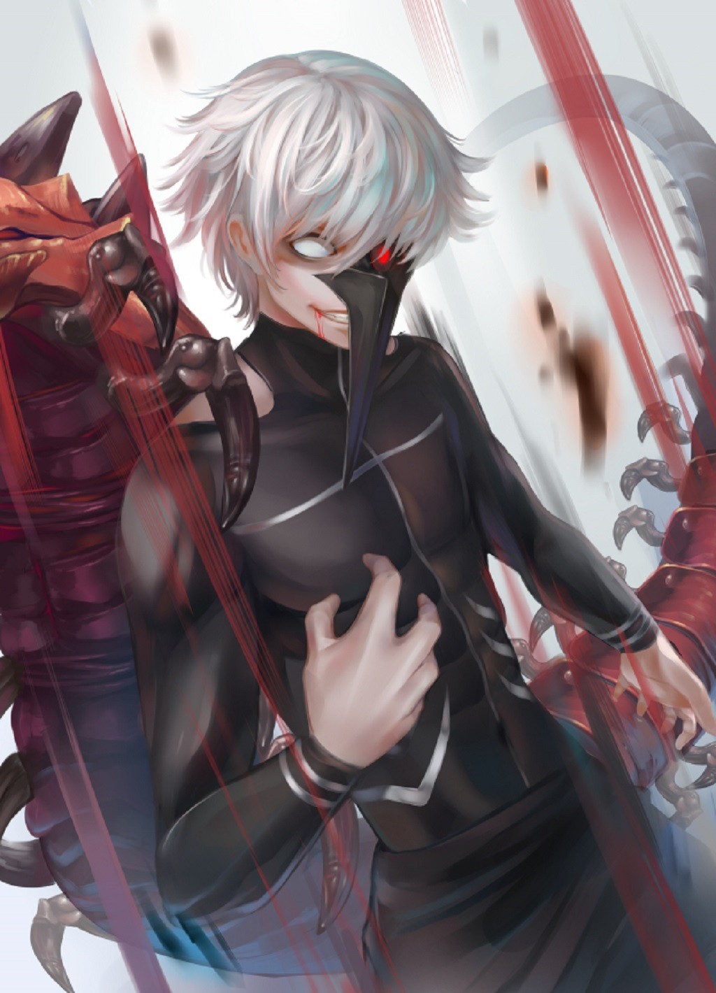 Kaneki Ken from Tokyo Ghoul with Kagune HD Wallpaper