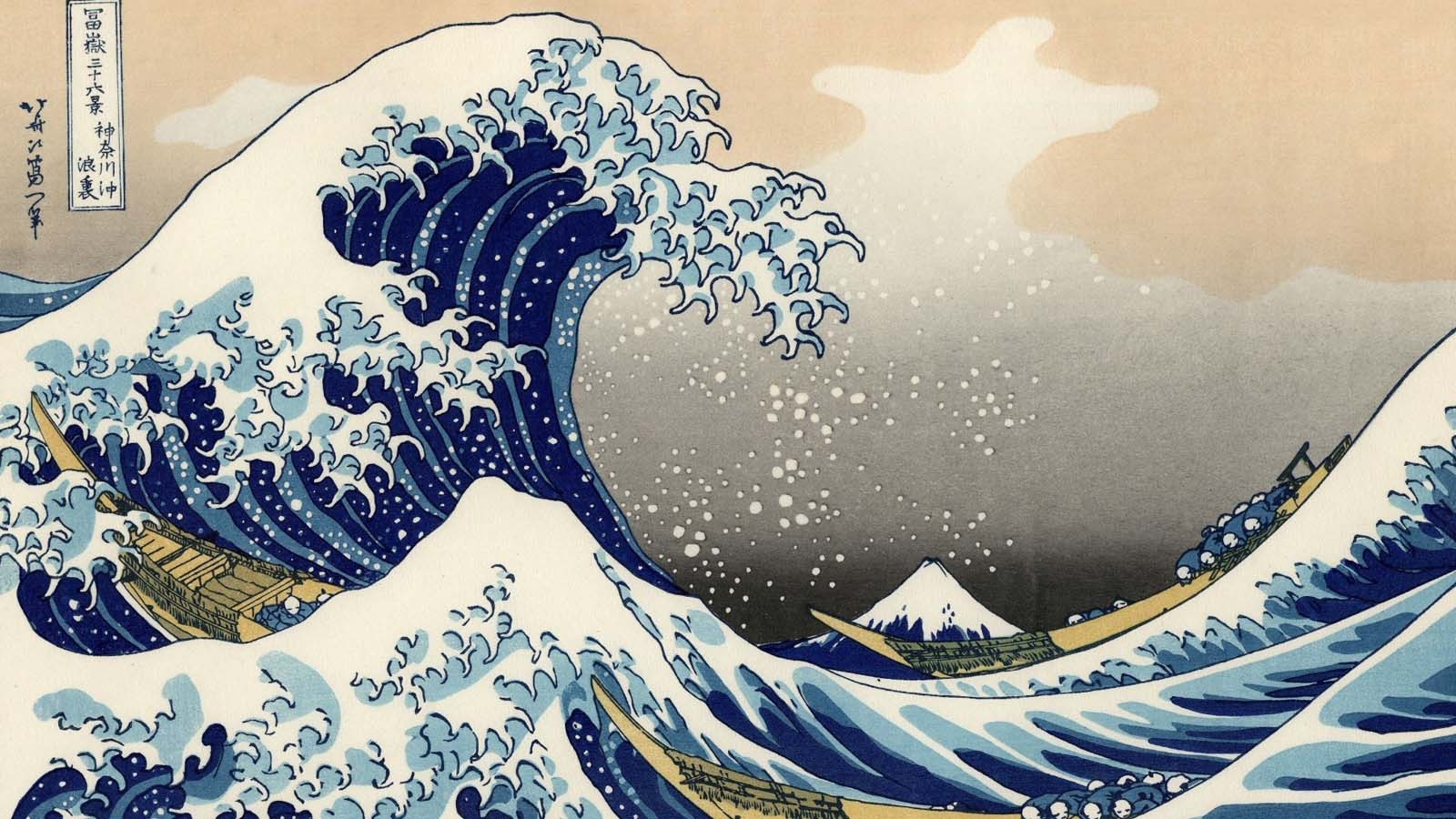 The Great Wave off Kanagawa by Hokusai HD Wallpaper