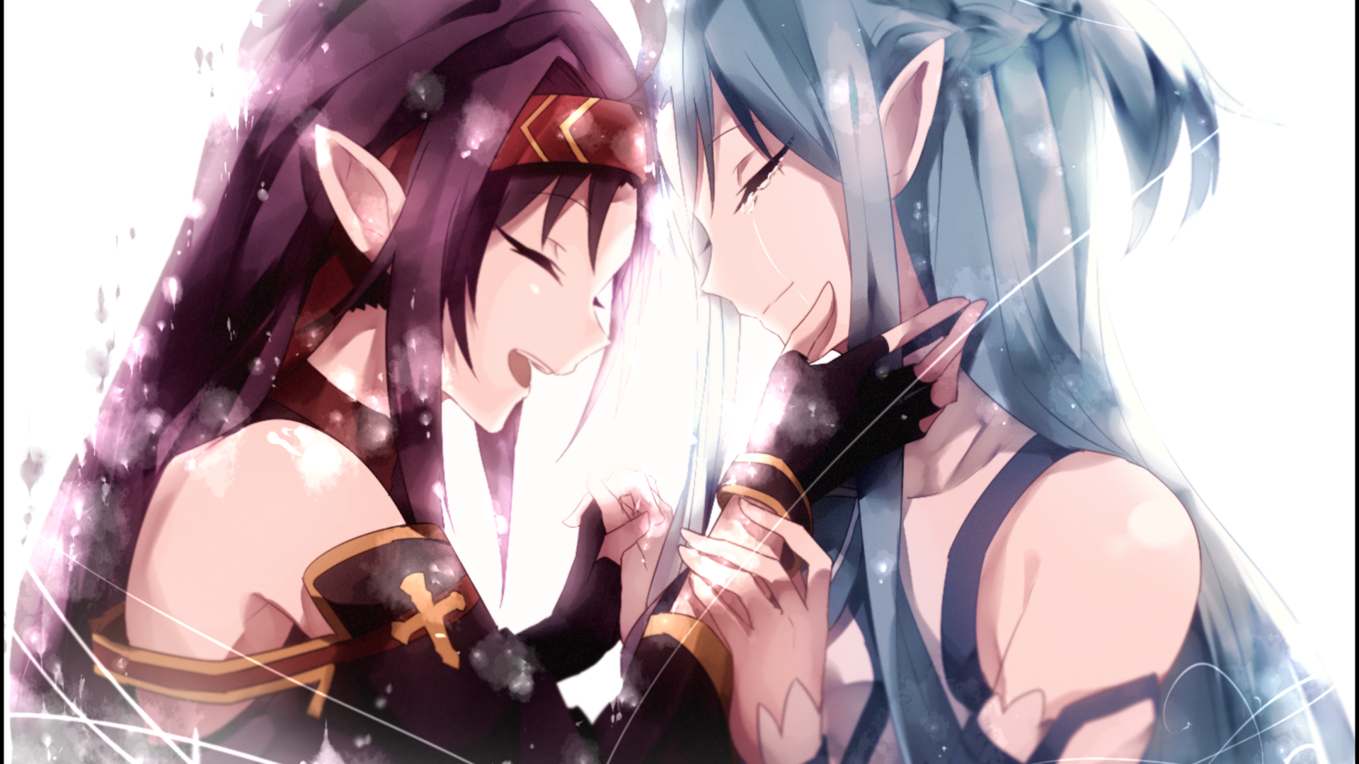 Konno Yuuki and Yuuki Asuna from Sword Art Online HD Wallpaper