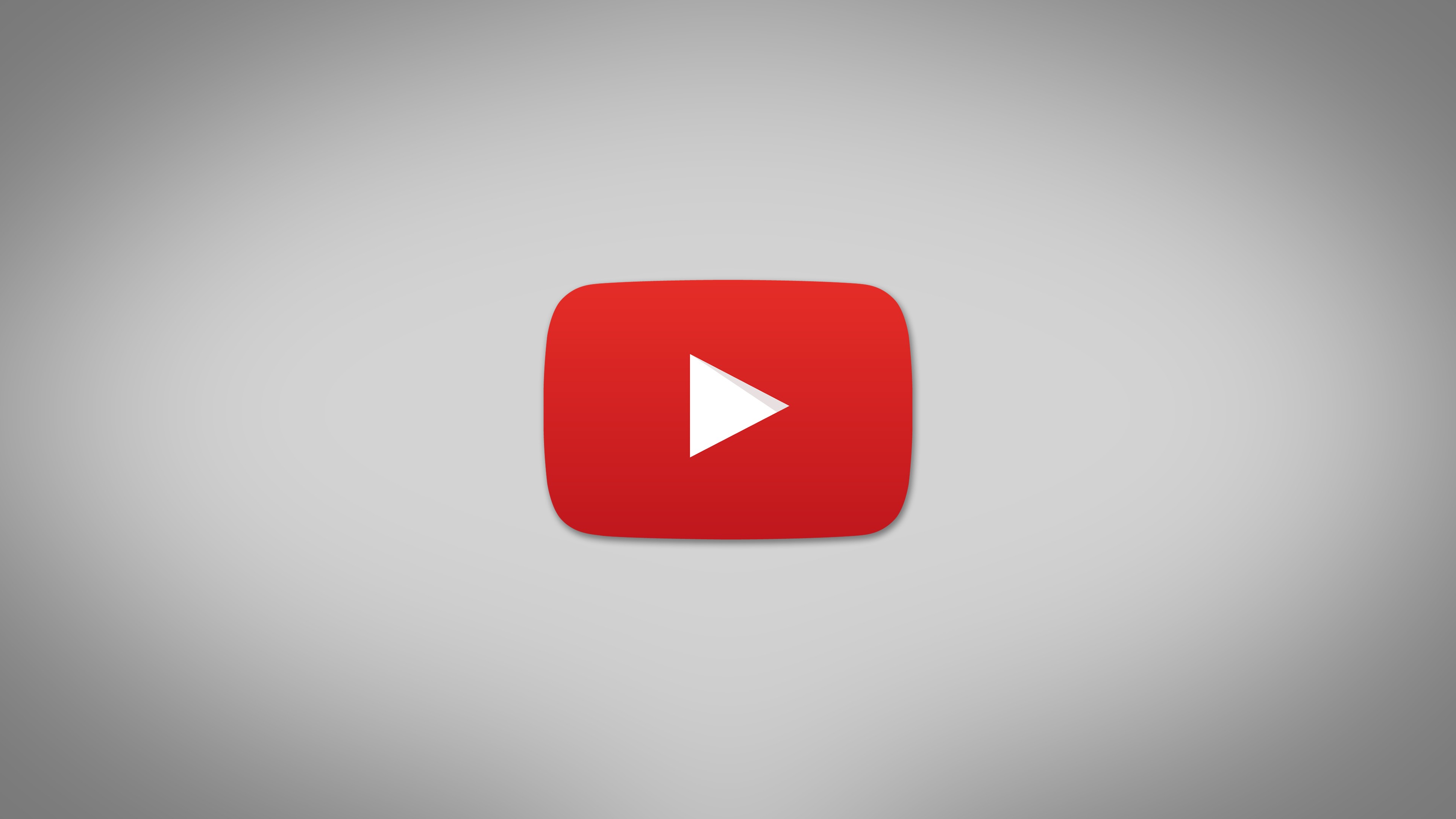 YouTube logo on a gray background HD Wallpaper