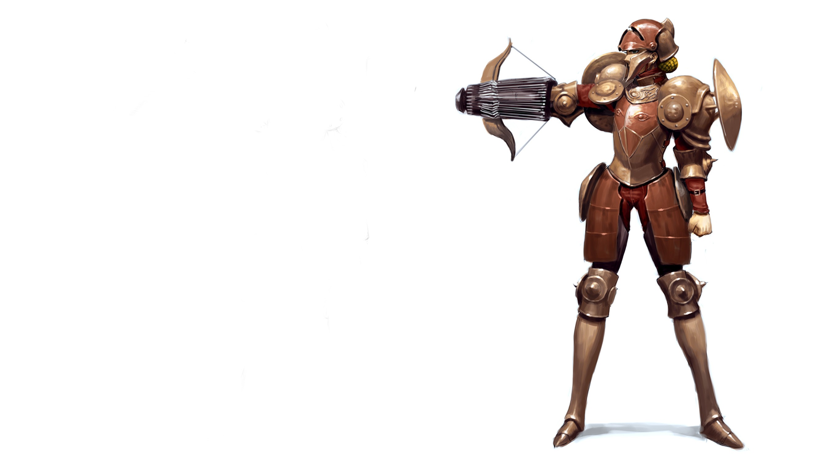 Samus Aran in Metroid armor with a crossbow HD Wallpaper