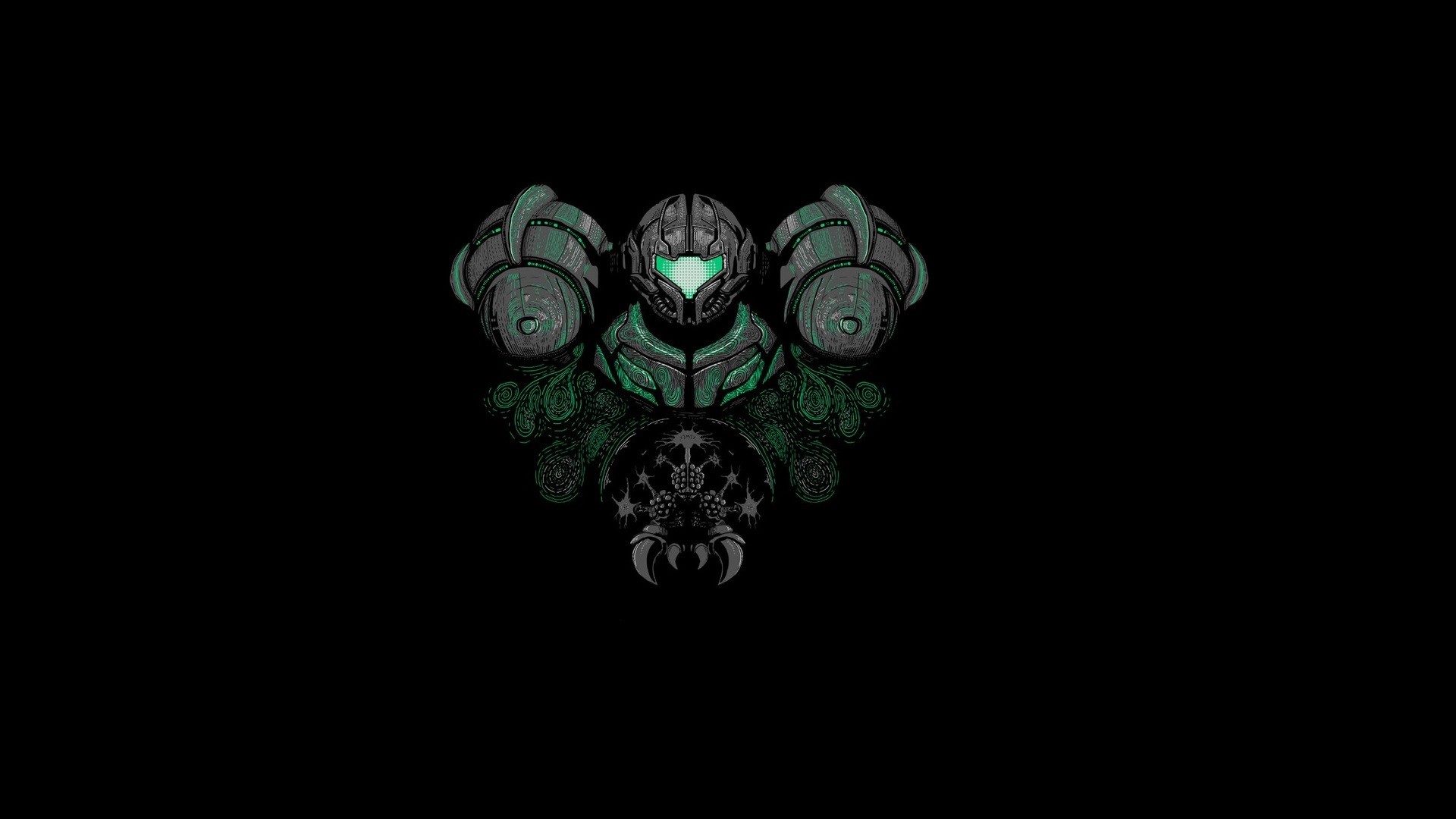 Samus Aran in Metroid armor with intricate details HD Wallpaper
