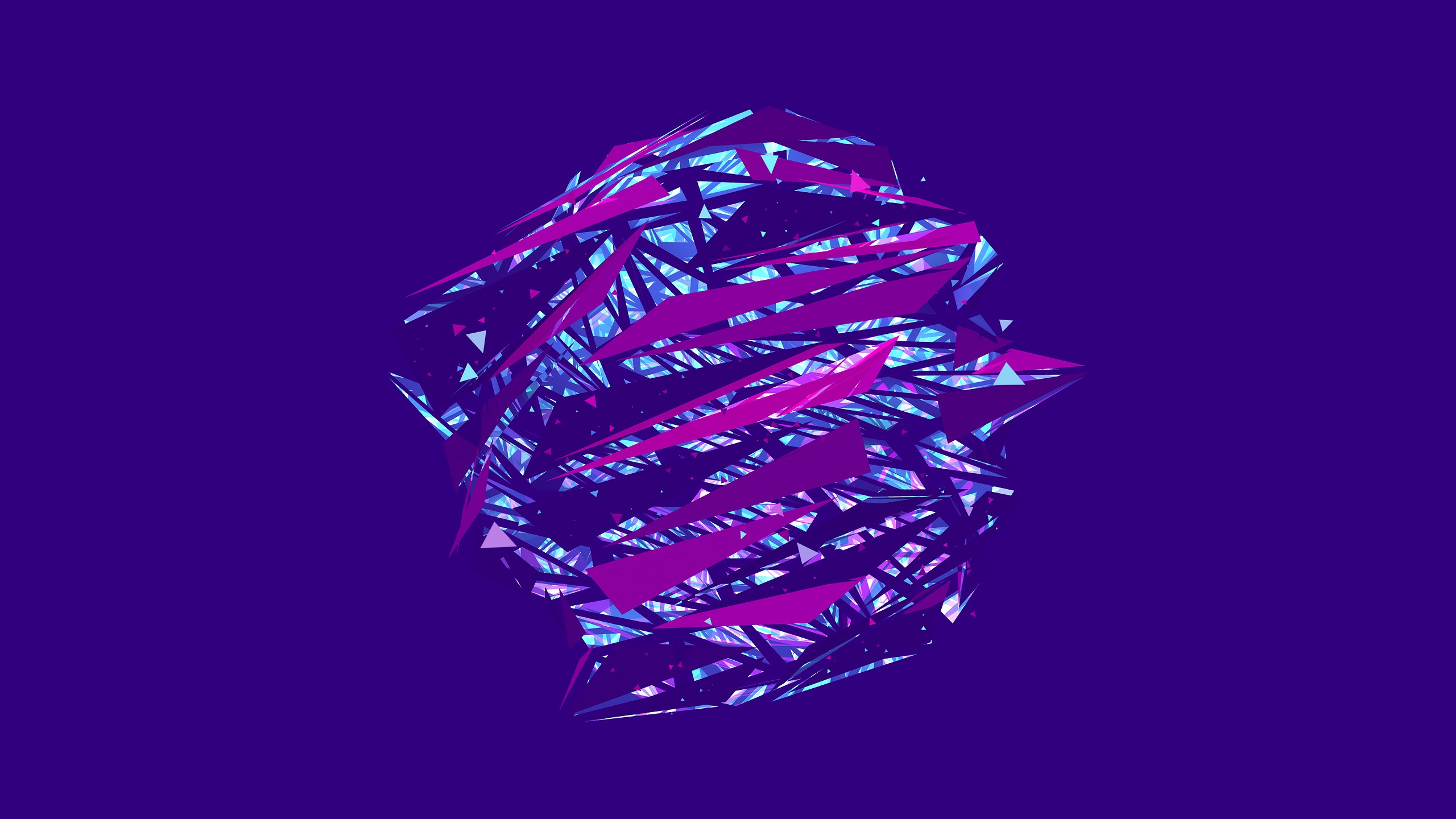 Abstract digital art with geometric shapes HD Wallpaper
