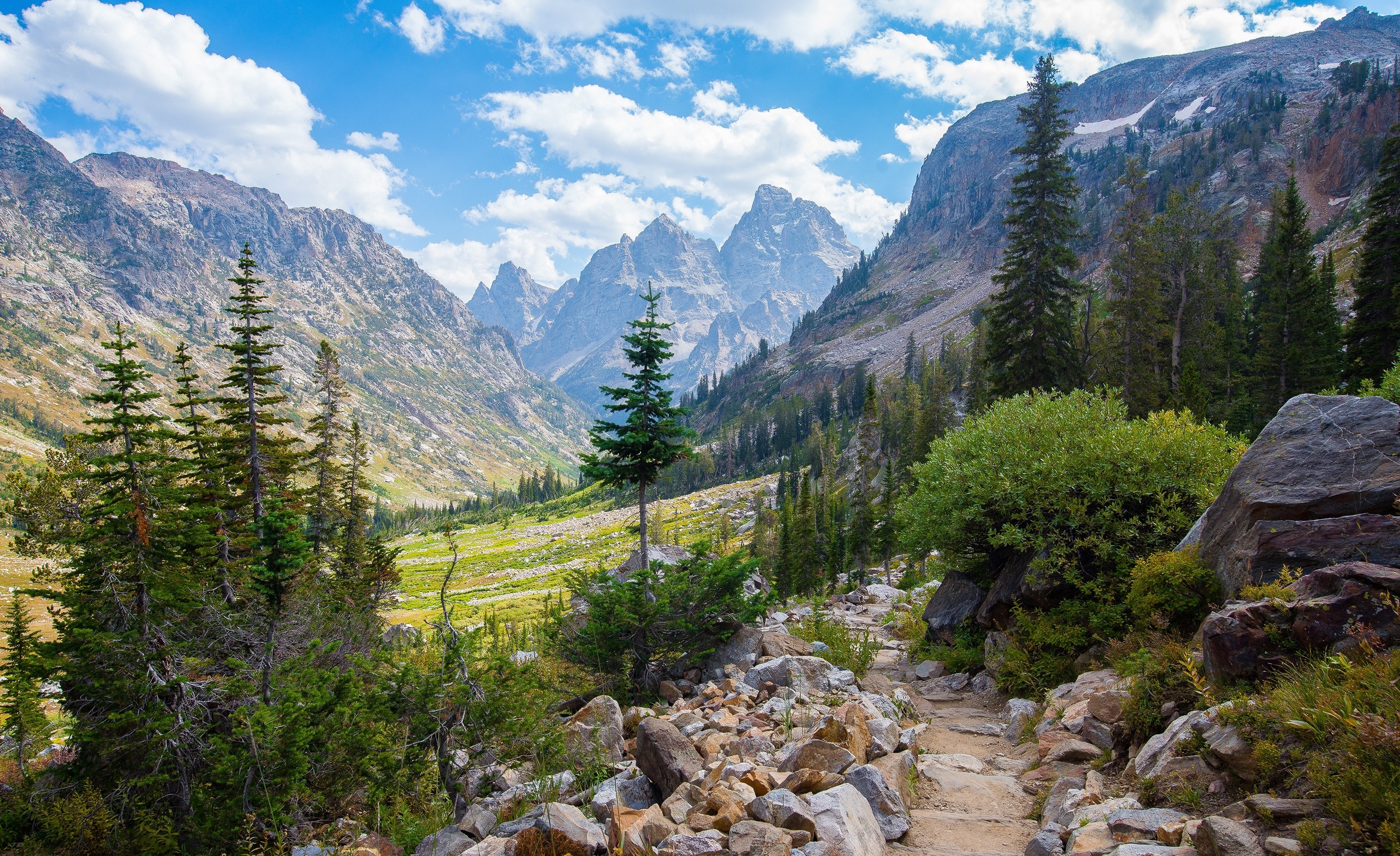 Lake Solitude, Wyoming Mountain Landscape HD Wallpaper