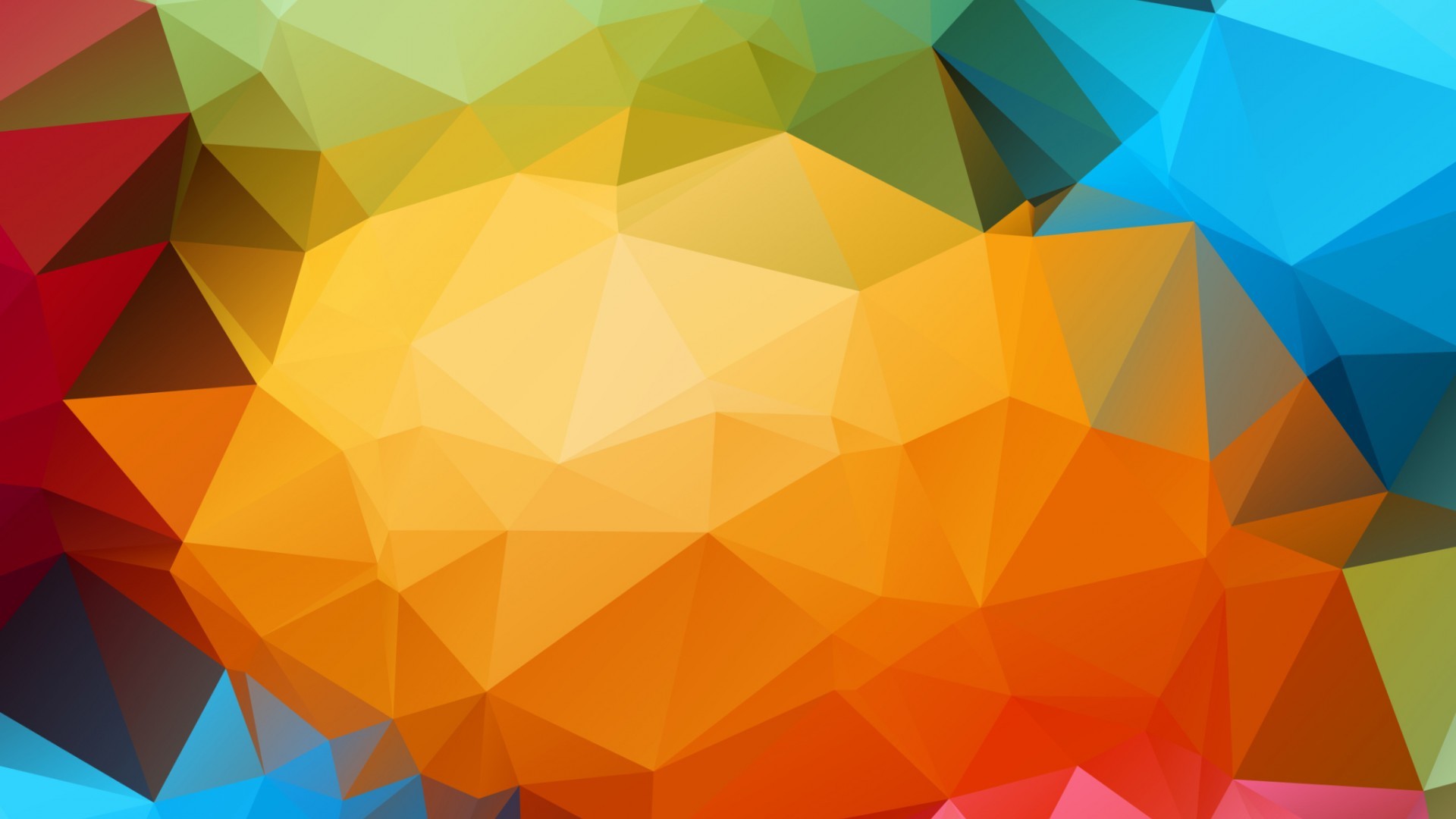 Abstract low poly colorful geometric shapes HD Wallpaper