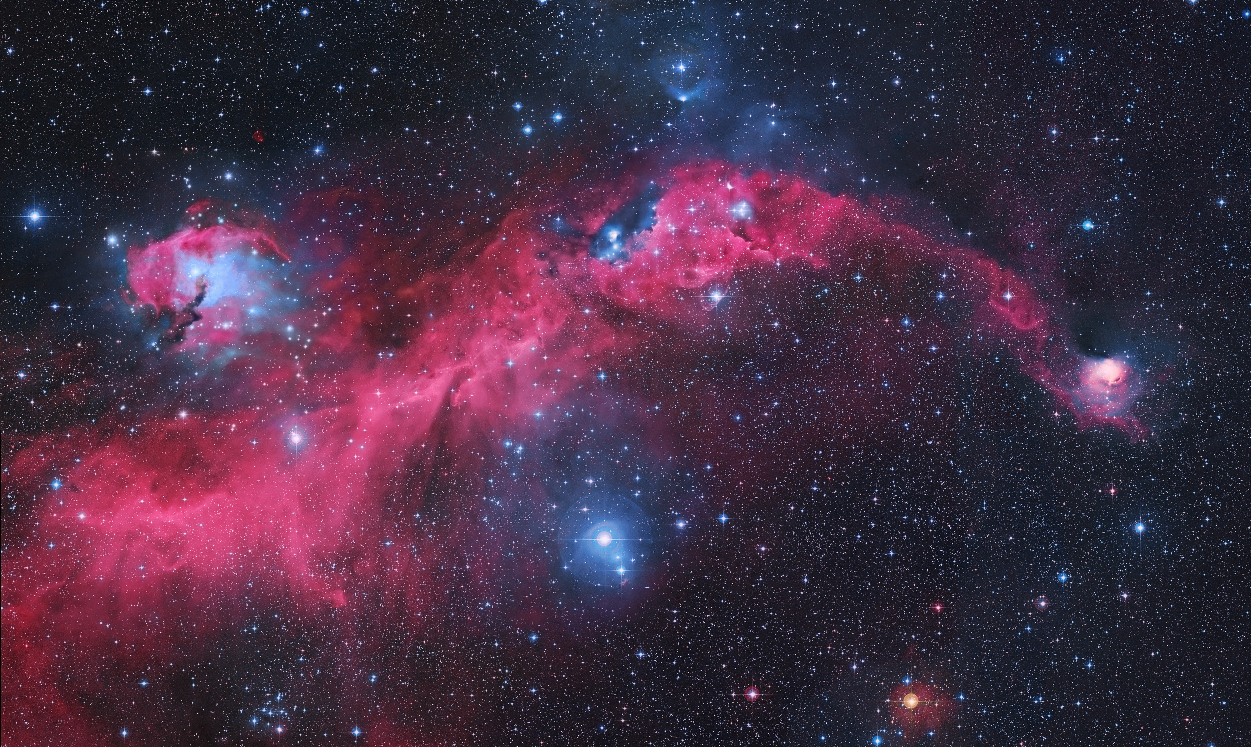 The Serpent Nebula in deep space HD Wallpaper