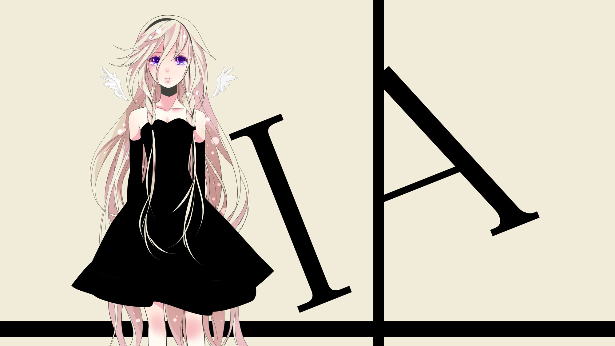 IA Vocaloid with large letters HD Wallpaper