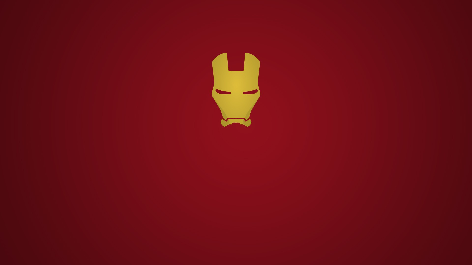 Iron Man mask on a red background HD Wallpaper