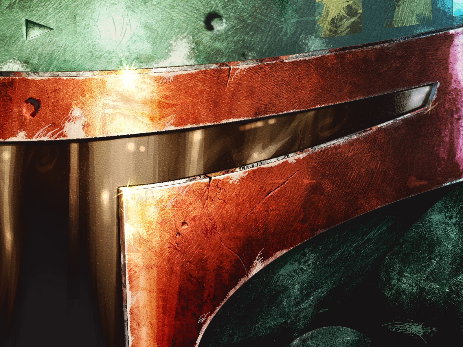 Boba Fett's helmet in Star Wars HD Wallpaper