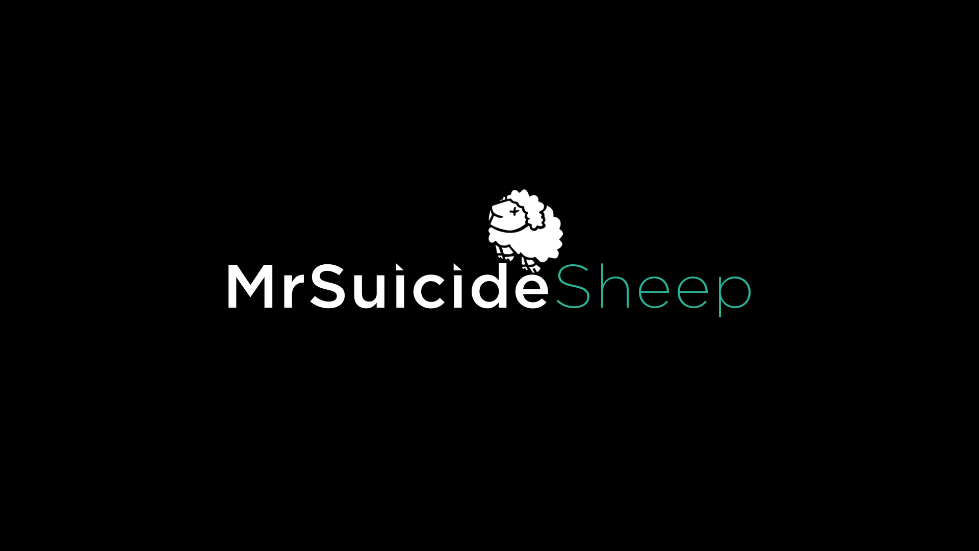MrSuicideSheep logo with a sheep illustration HD Wallpaper