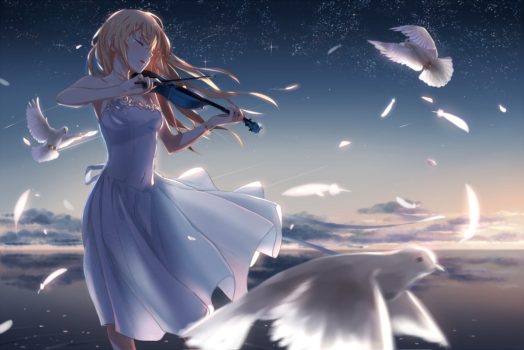 Your Lie in April Emotional Scene HD Wallpaper