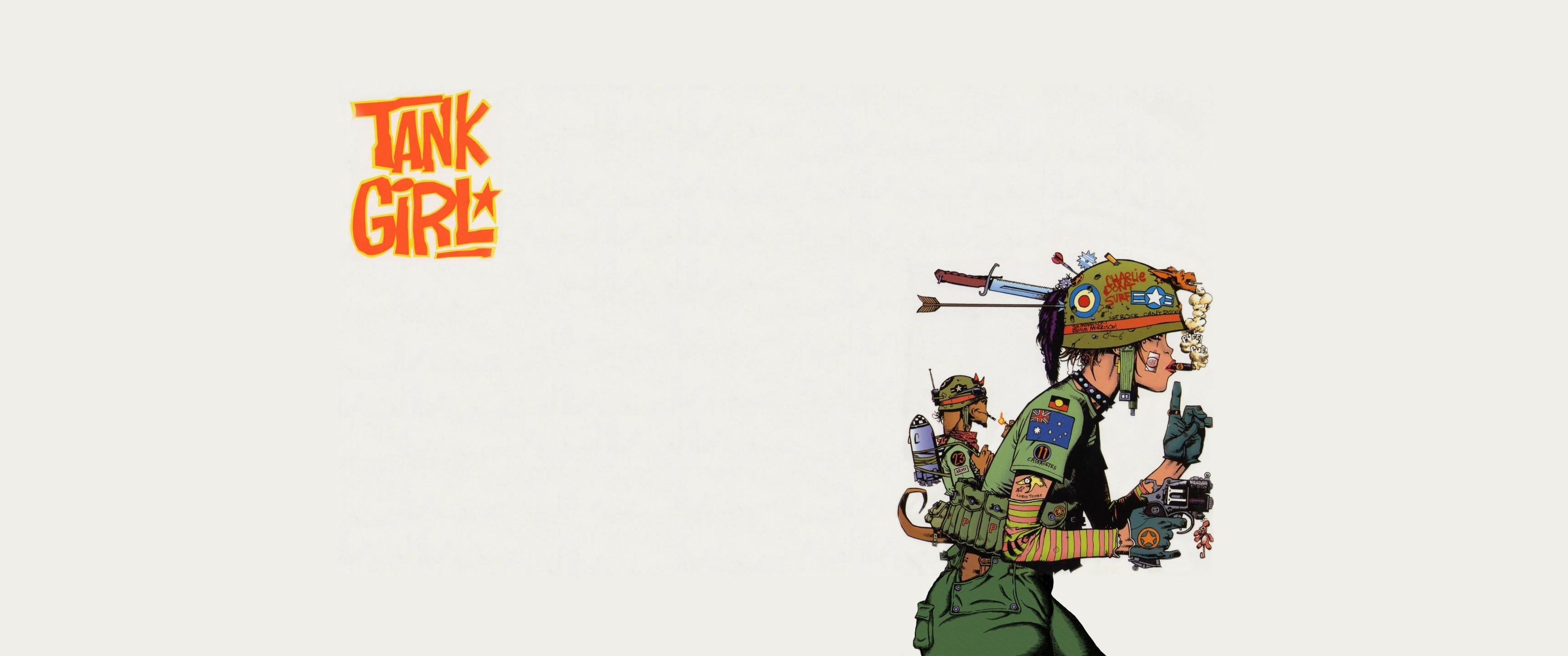Tank Girl comic book character with weapons HD Wallpaper