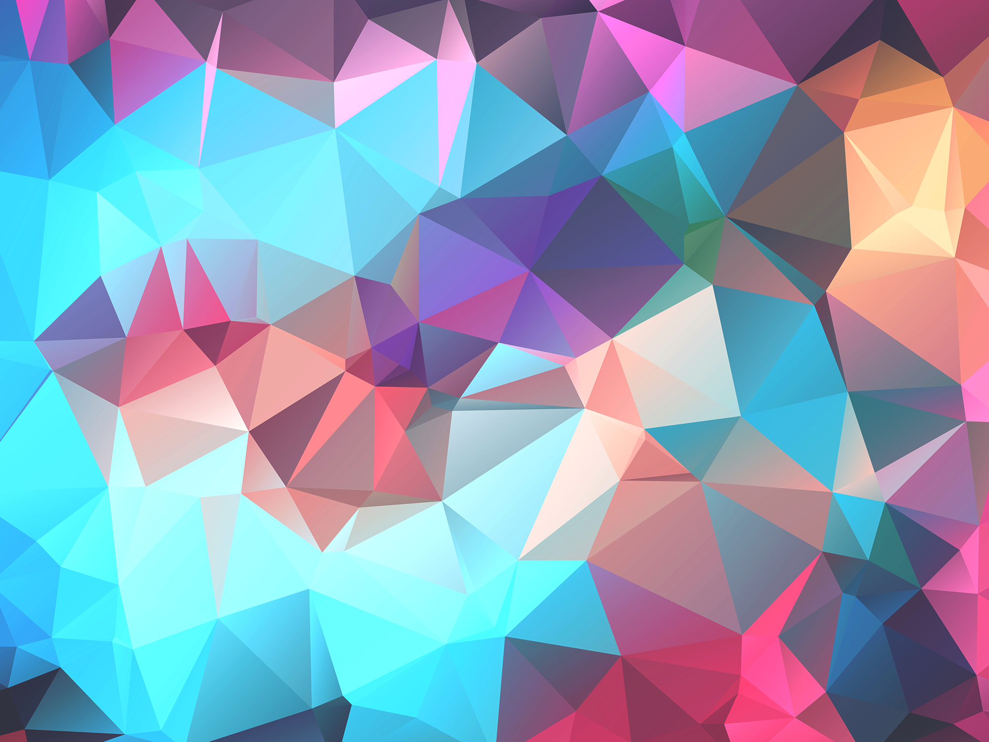 Abstract geometric low poly background with vibrant colors HD Wallpaper
