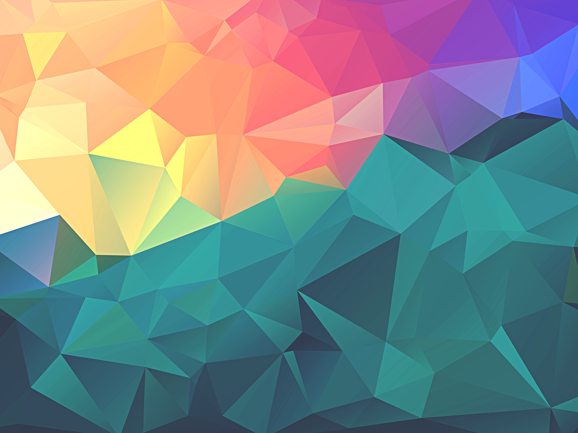 Abstract geometric low poly background with gradient colors HD Wallpaper