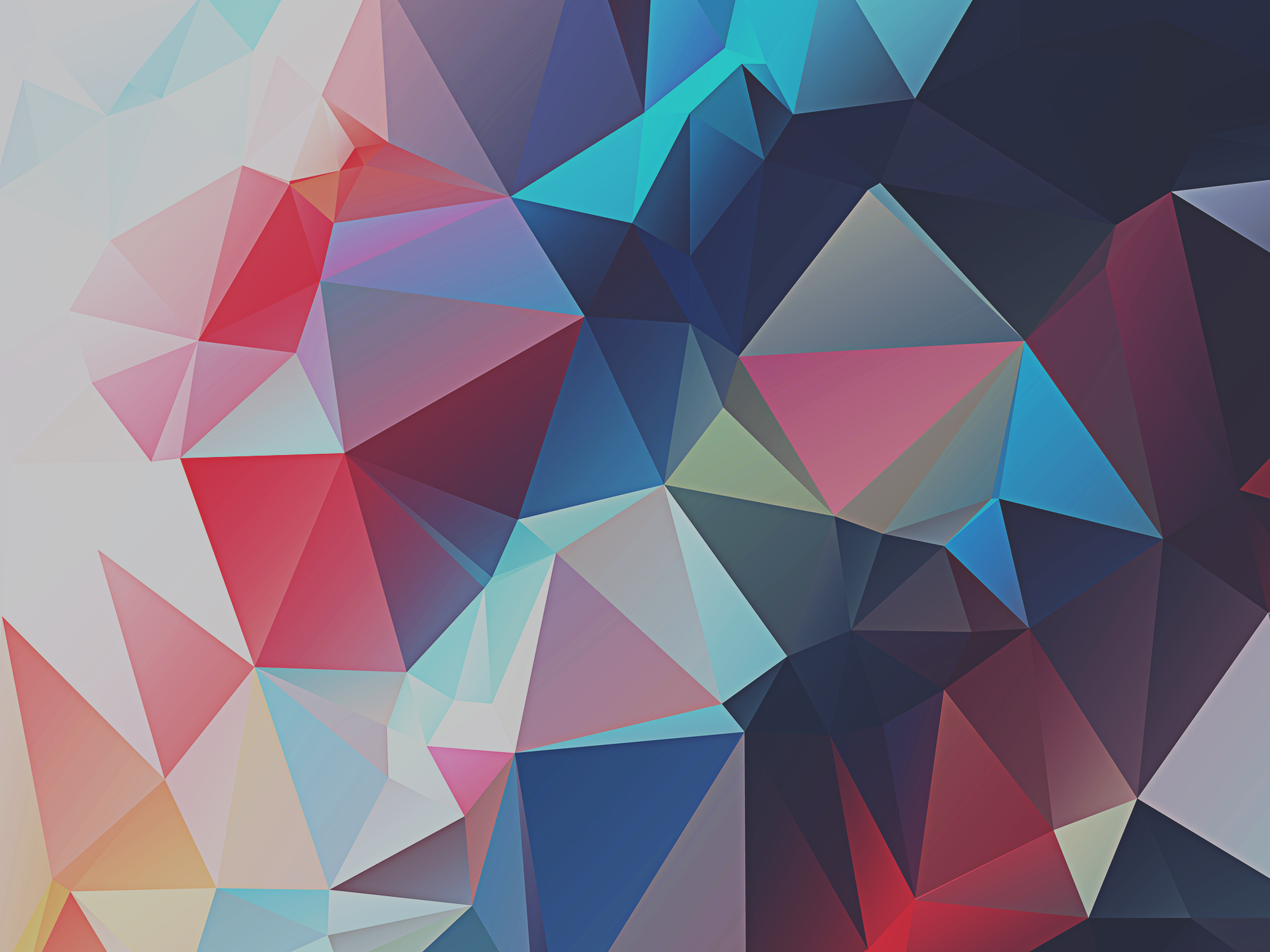 Low poly abstract geometric background with colorful triangles HD Wallpaper