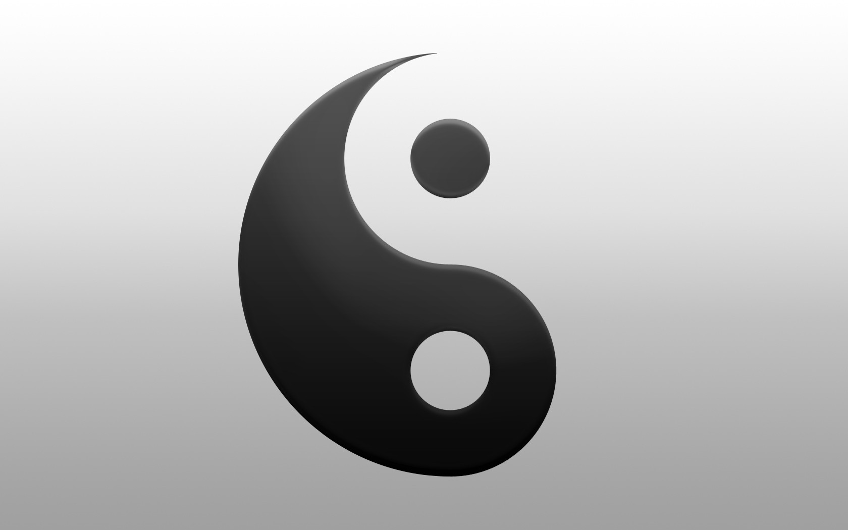 Yin and Yang symbol on a gradient background HD Wallpaper