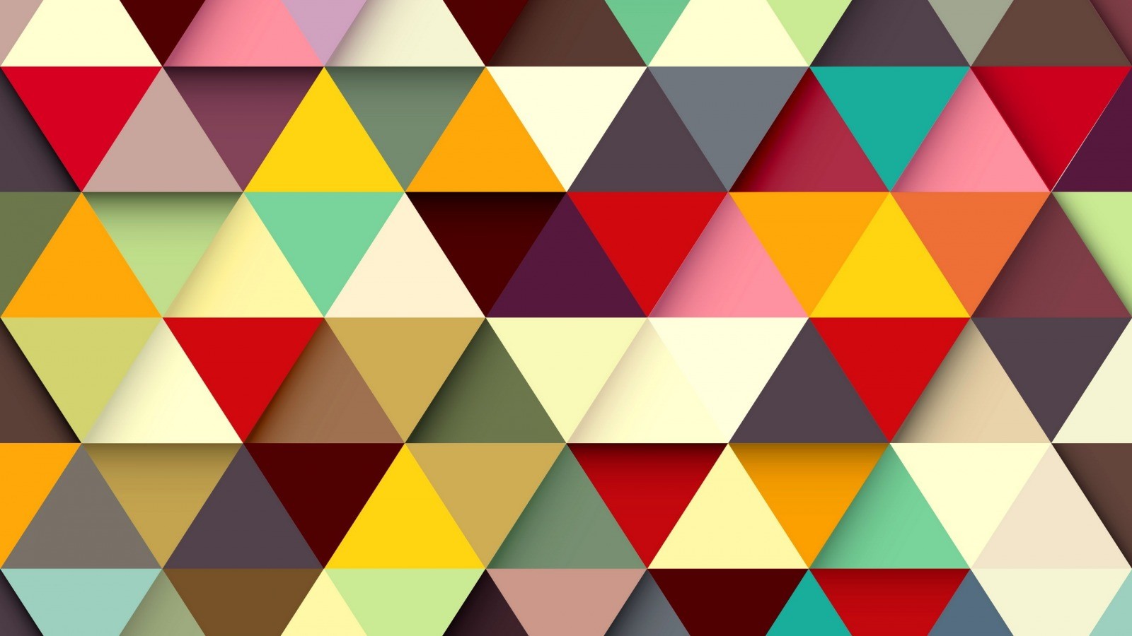 Abstract geometric pattern of colorful triangles HD Wallpaper