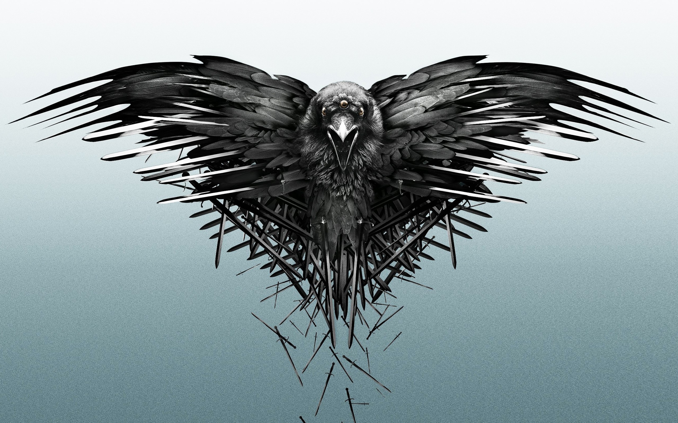 Game of Thrones Raven on Iron Throne HD Wallpaper