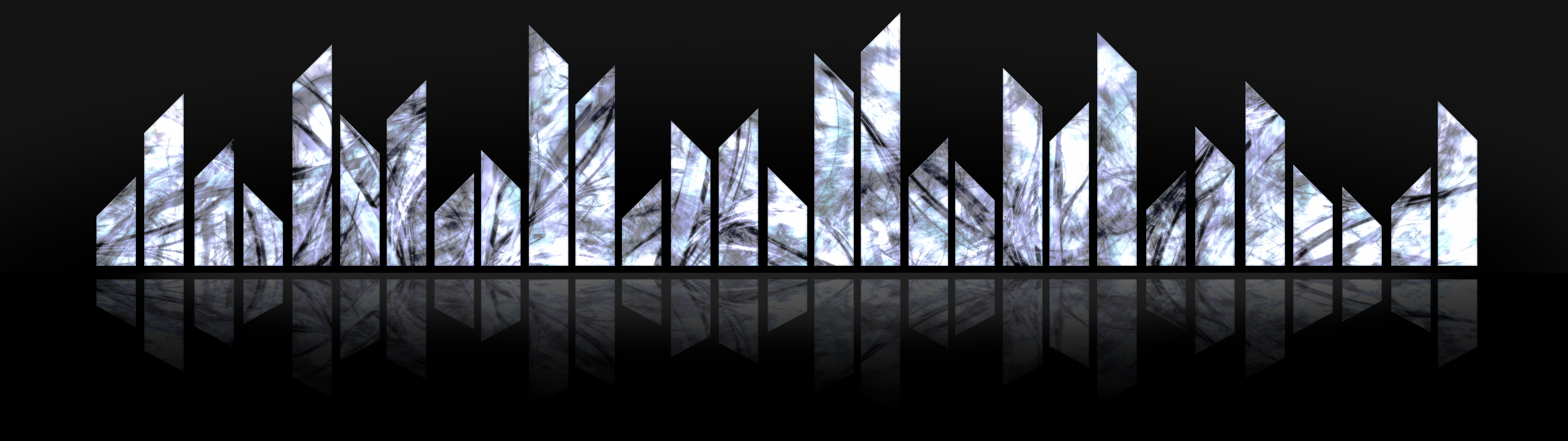 Abstract digital art with reflections HD Wallpaper