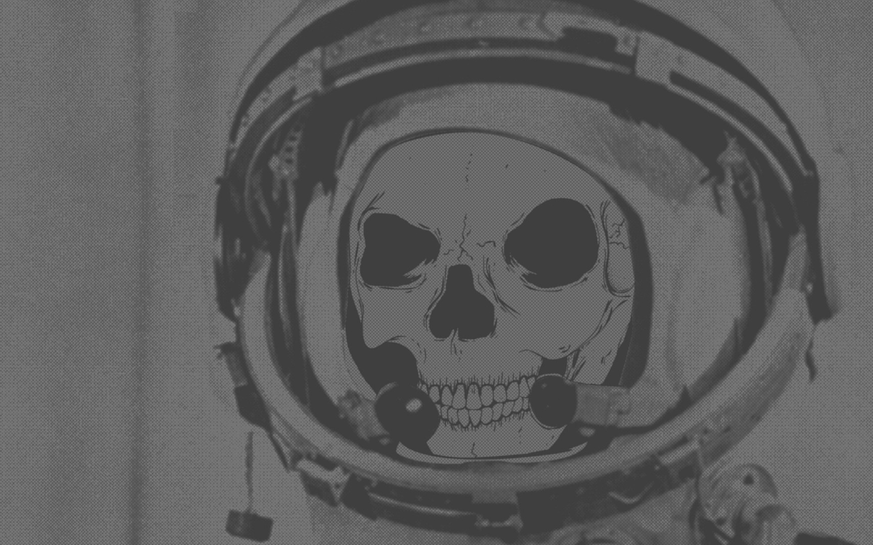 Skull in a space suit helmet HD Wallpaper