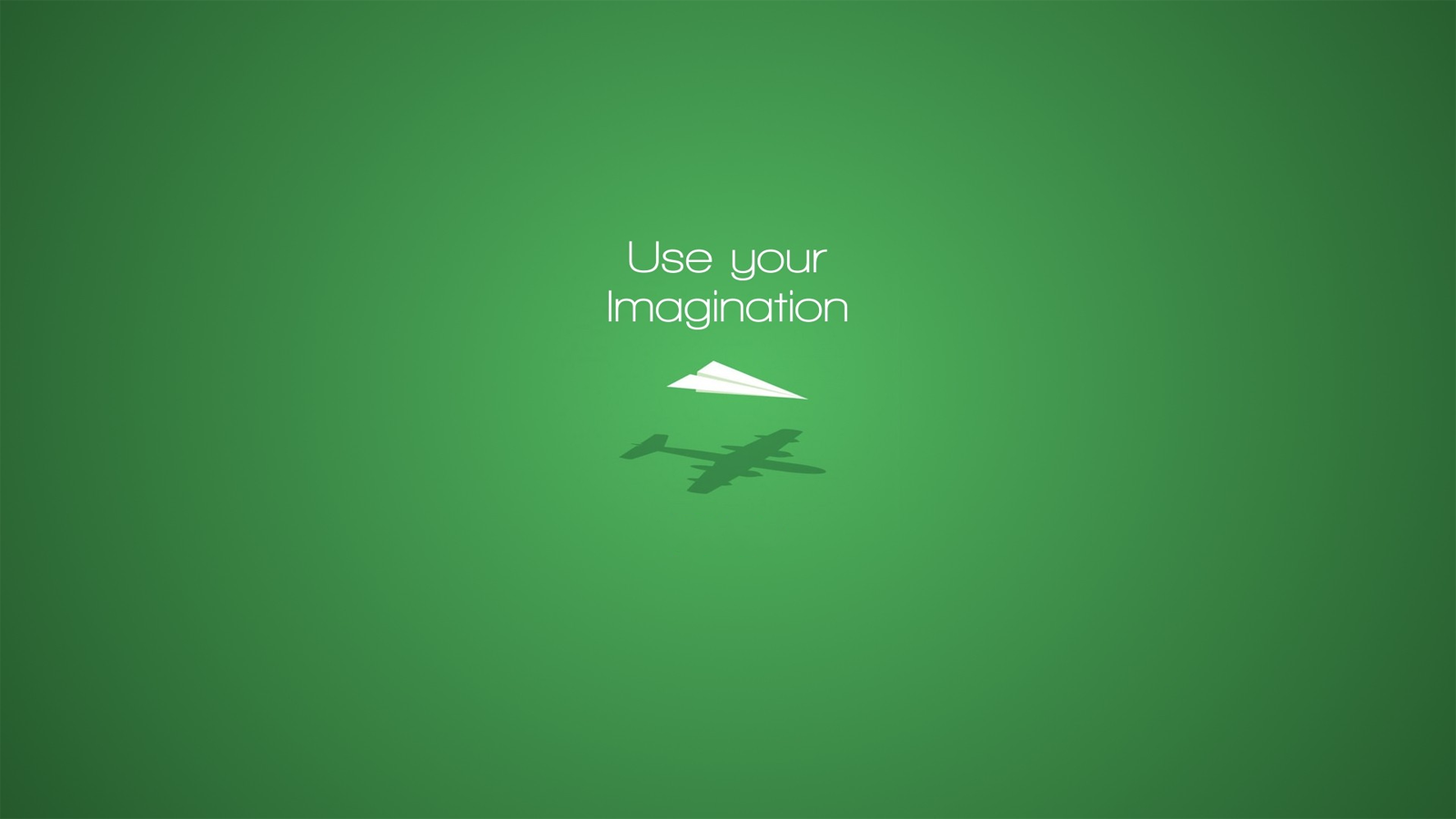 Paper airplane casting a shadow of a jet plane HD Wallpaper