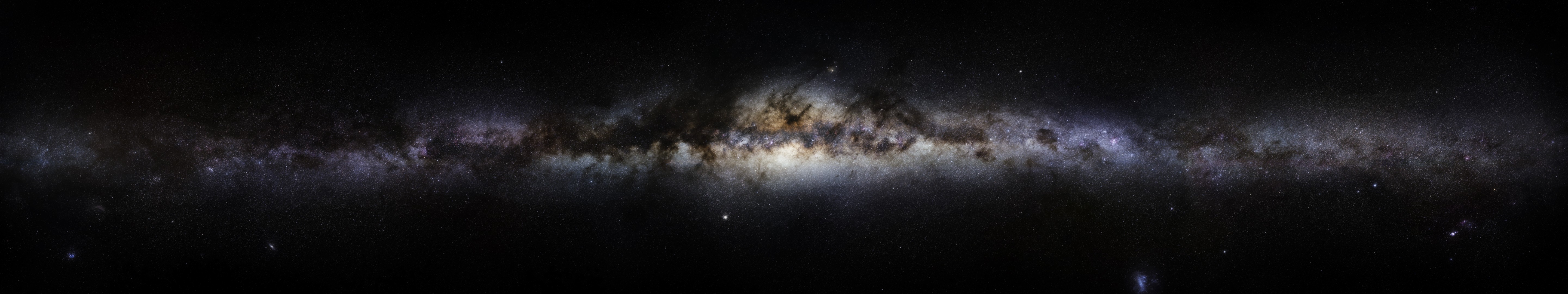 Panoramic view of the Milky Way galaxy HD Wallpaper