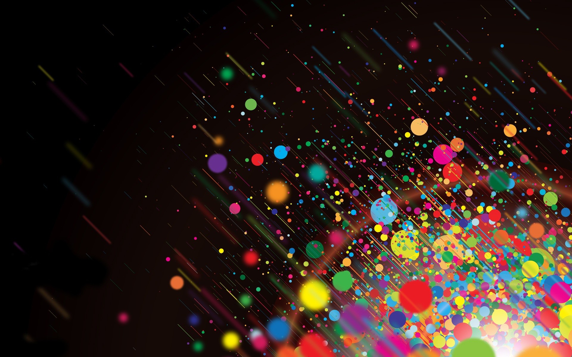 Colorful abstract background with bokeh and light streaks HD Wallpaper