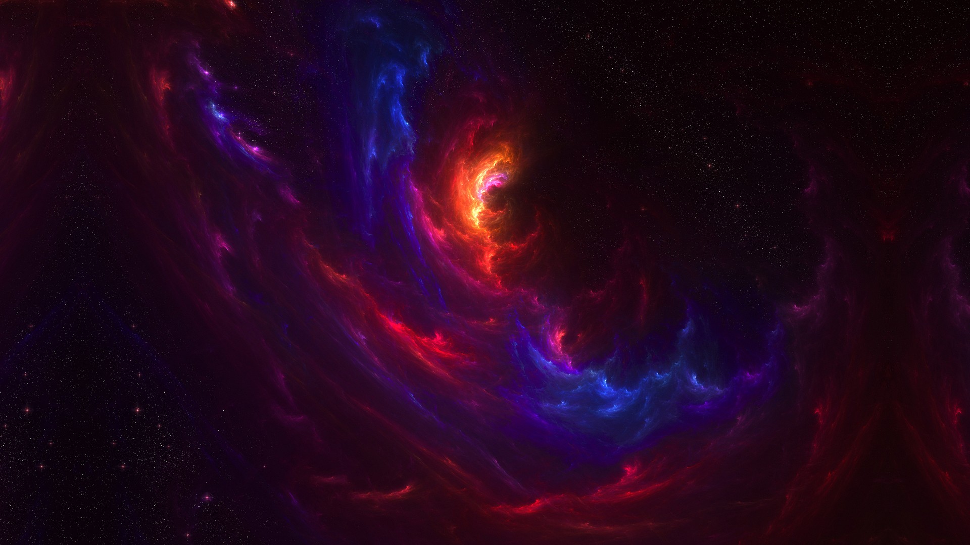 Colorful nebula with stars in deep space HD Wallpaper